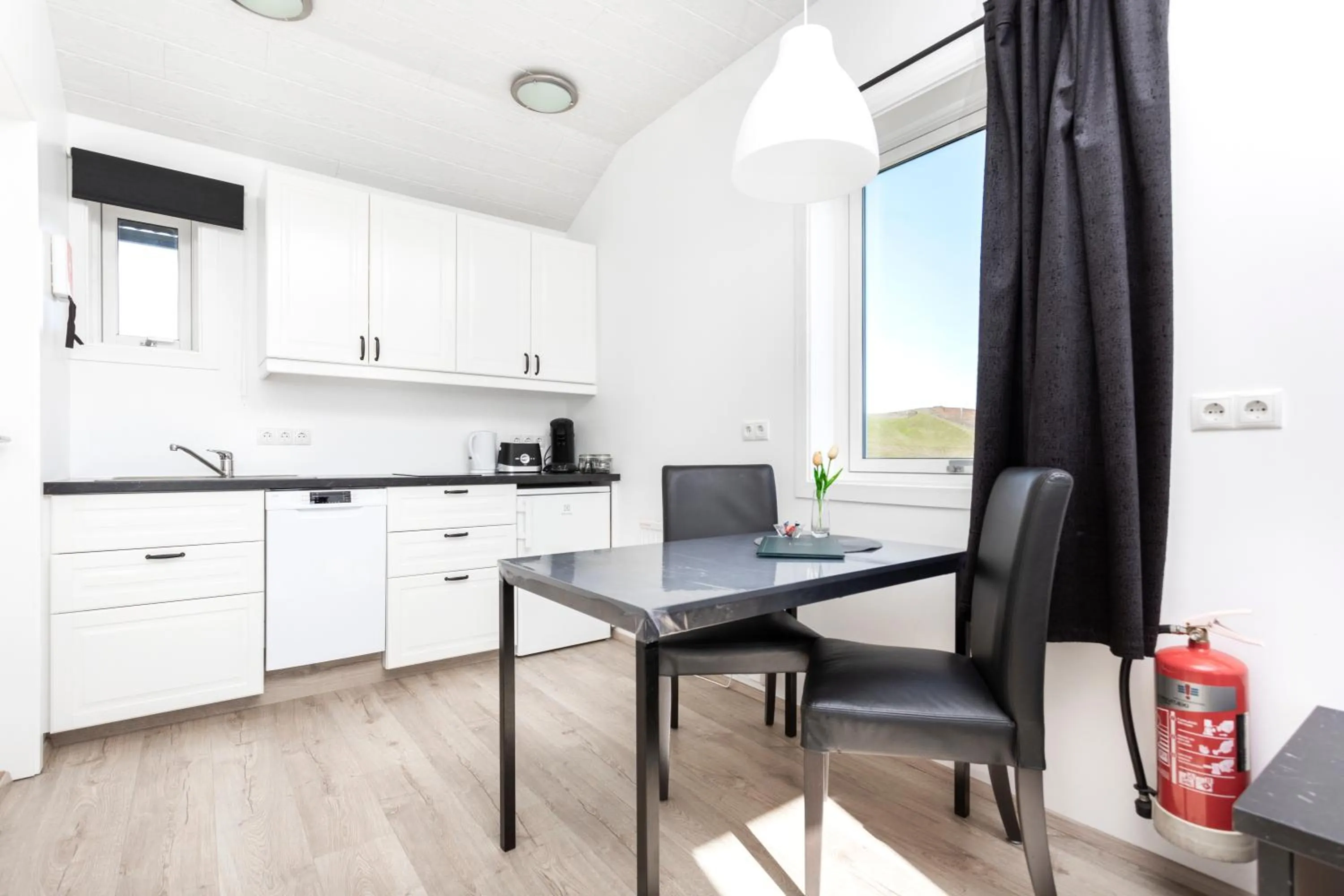 Kitchen or kitchenette in Hvammból Guesthouse