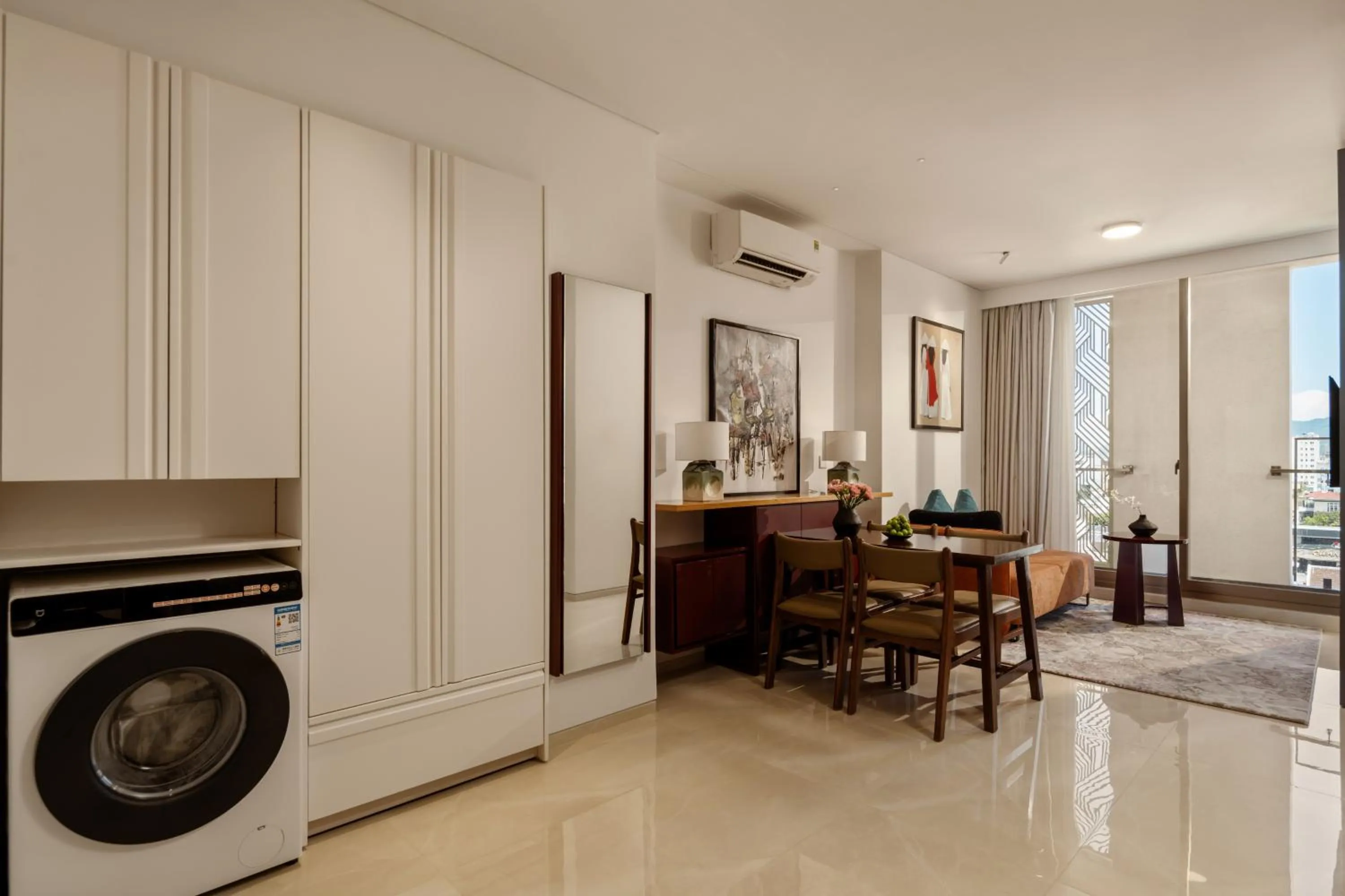 Kitchen or kitchenette in Amber Bay Hotel & Suites Da Nang