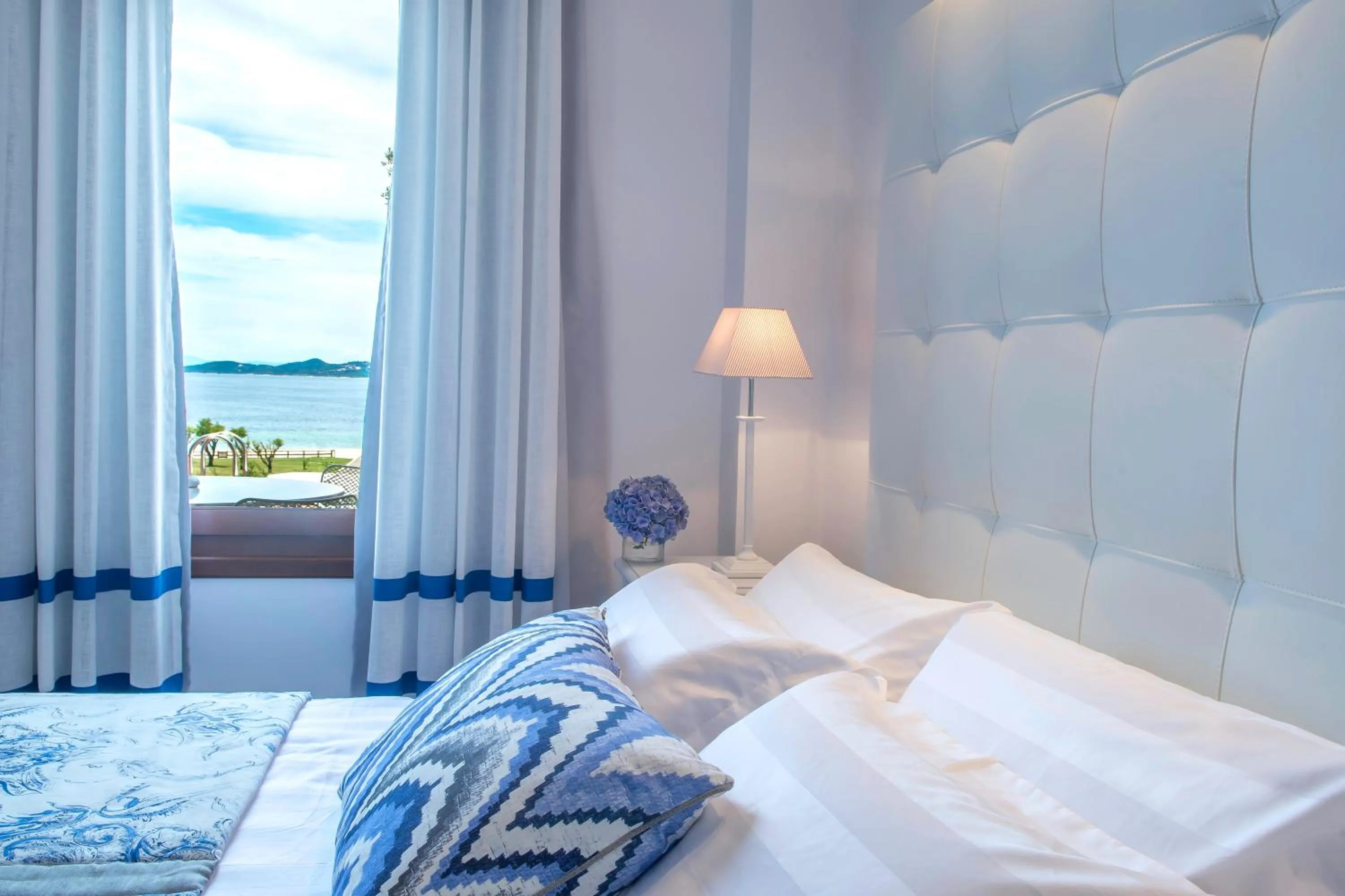 Bed in Avaton Luxury Beach Resort - Relais & Chateaux