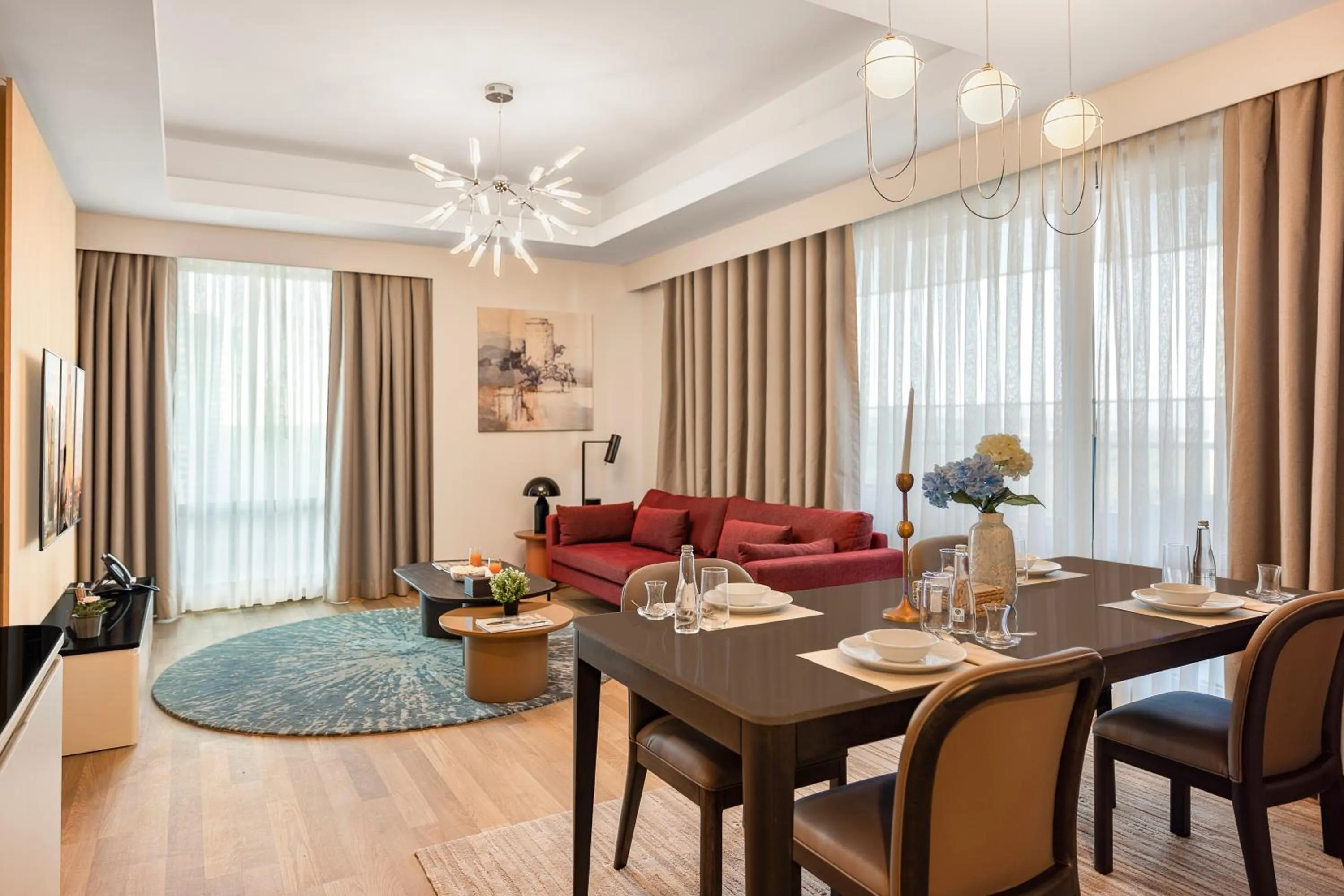 Living room in Citadines Maslak Istanbul