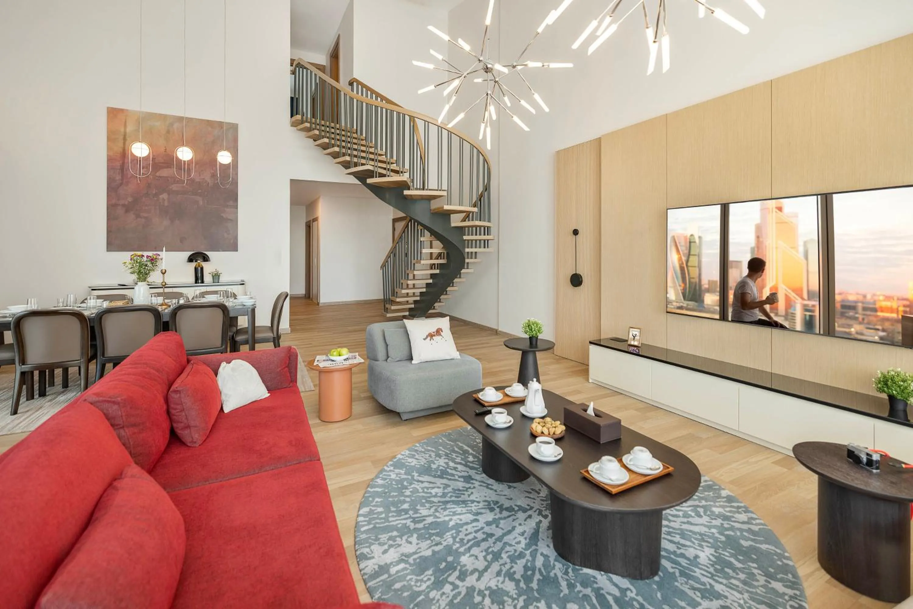 Living room in Citadines Maslak Istanbul