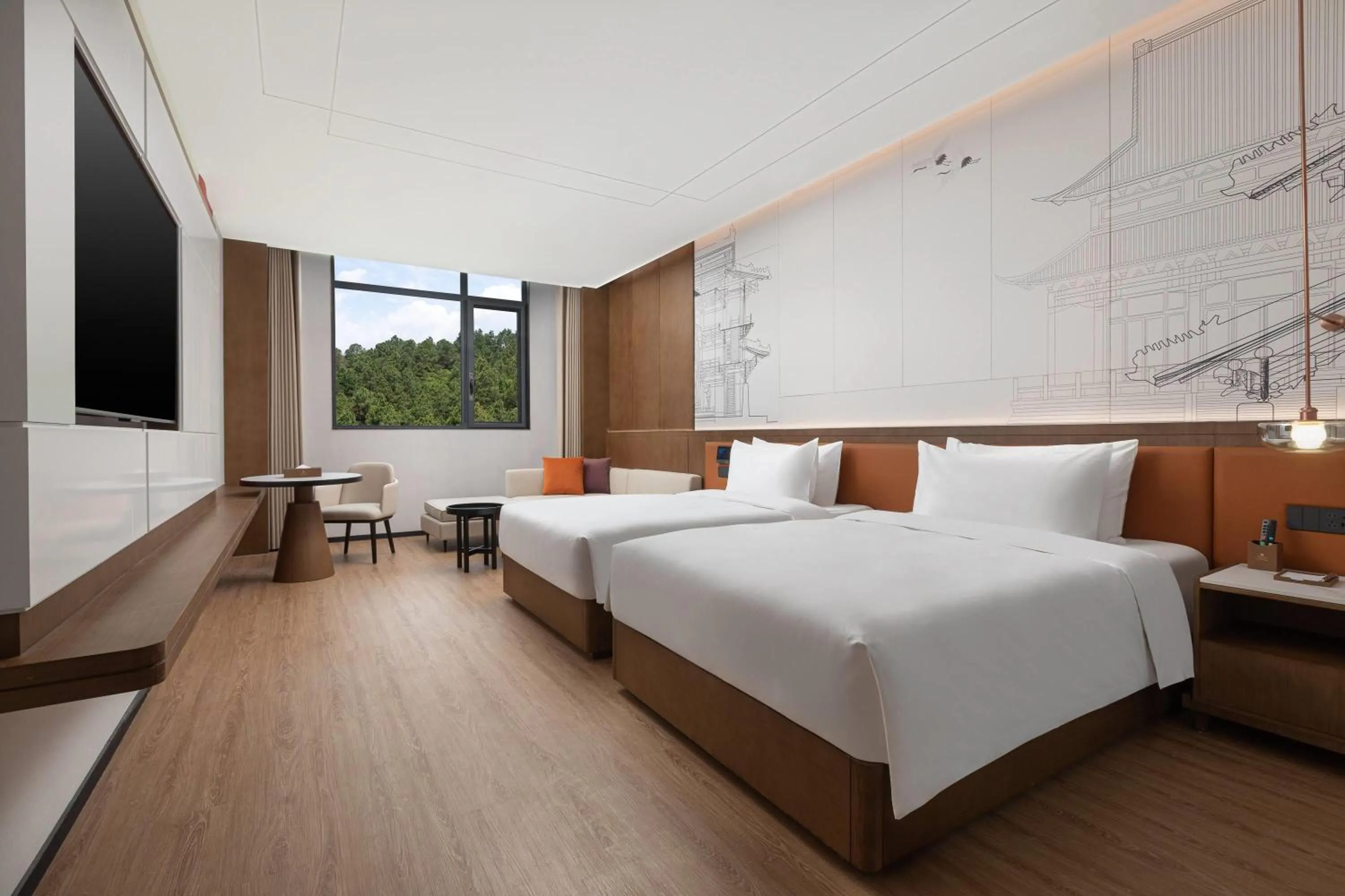 Photo of the whole room, Bed in La Quinta by Wyndham Suzhou Yangshan