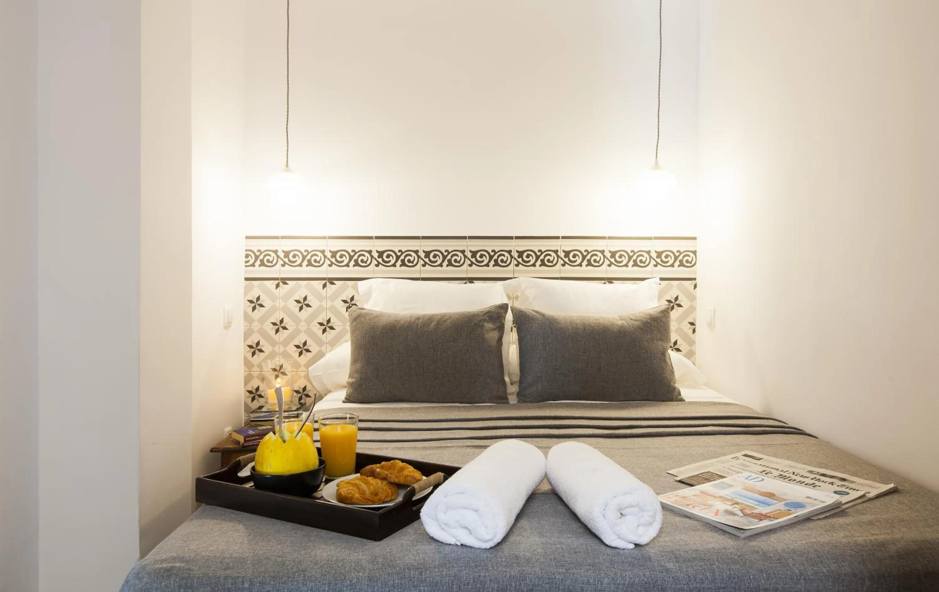 Bed in Aspasios Charming Flats