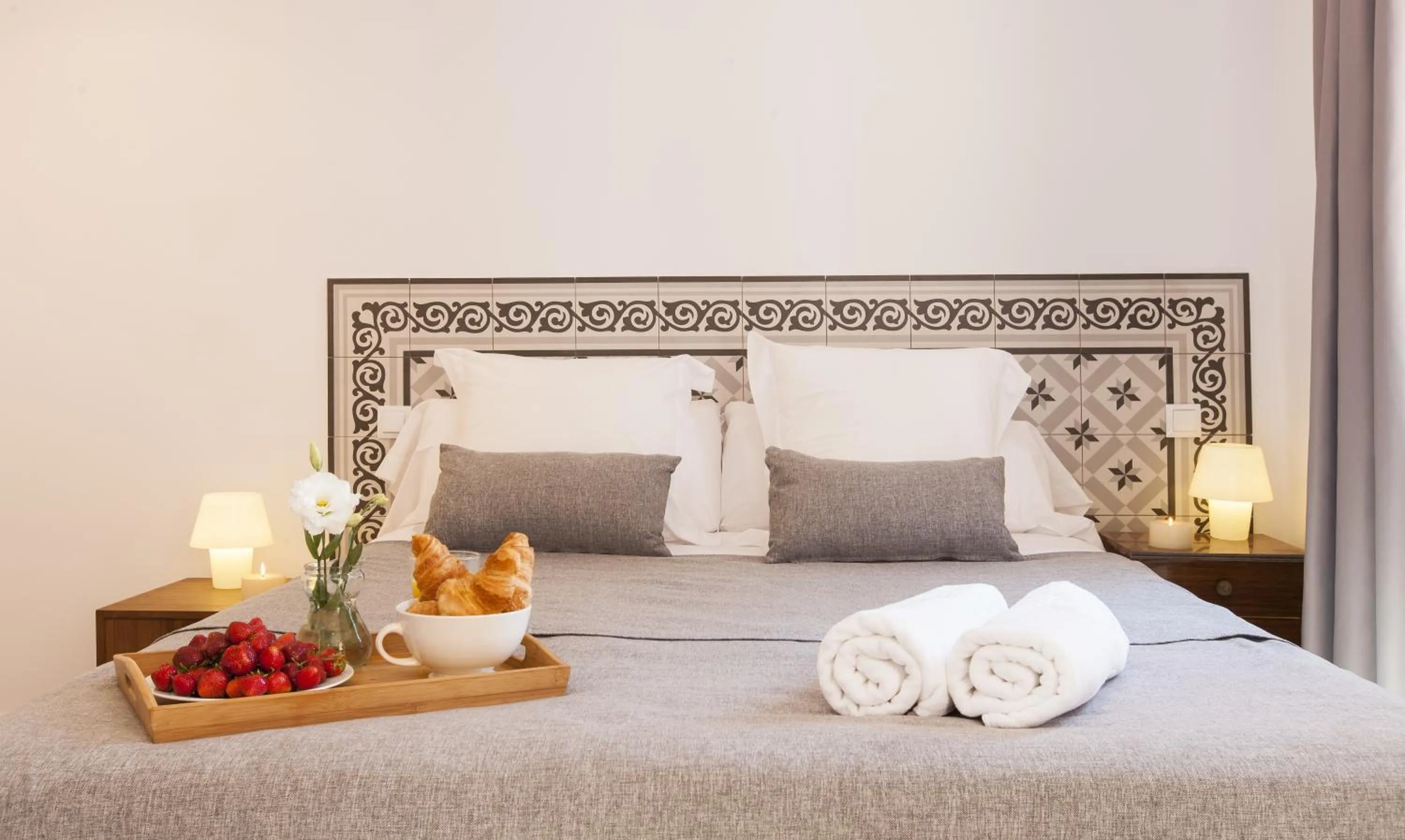 Bed in Aspasios Charming Flats