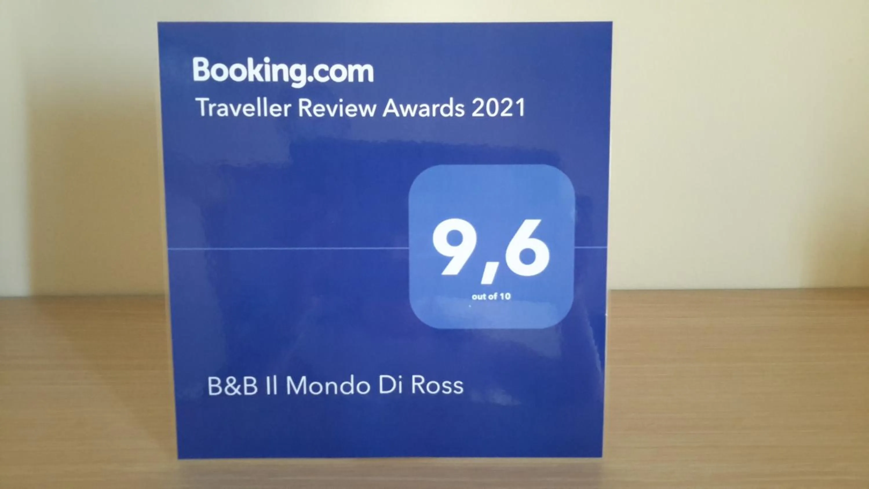 Certificate/Award in B&B Il Mondo Di Ross