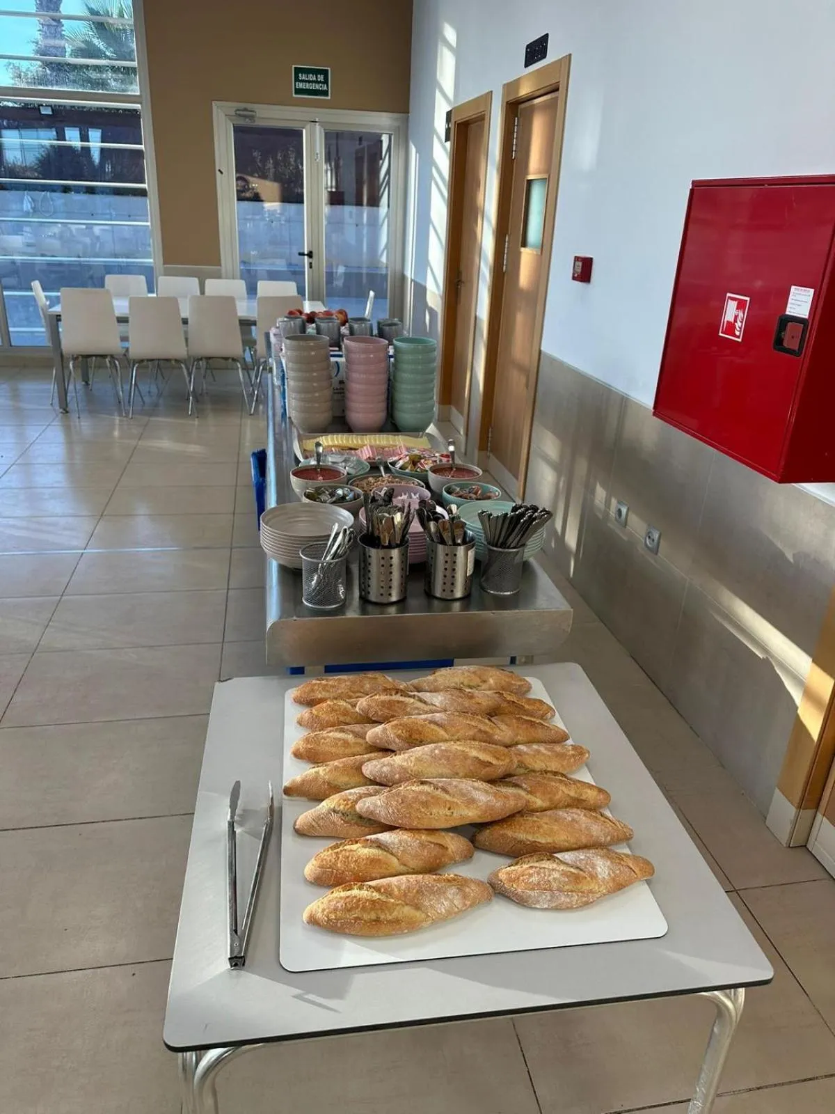 Breakfast in Albergue Las Salinas