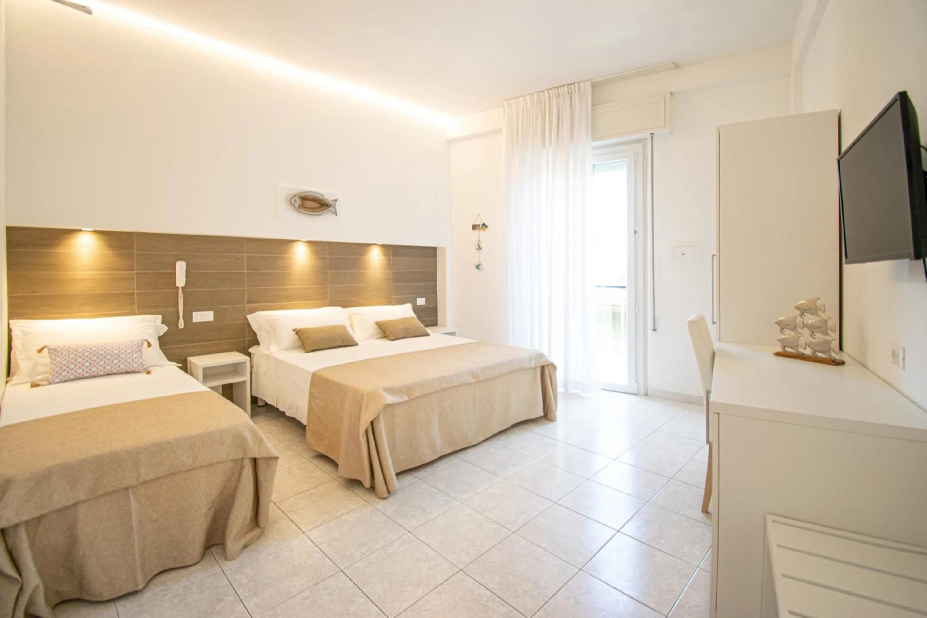Bed in Ambra Hotel Cattolica