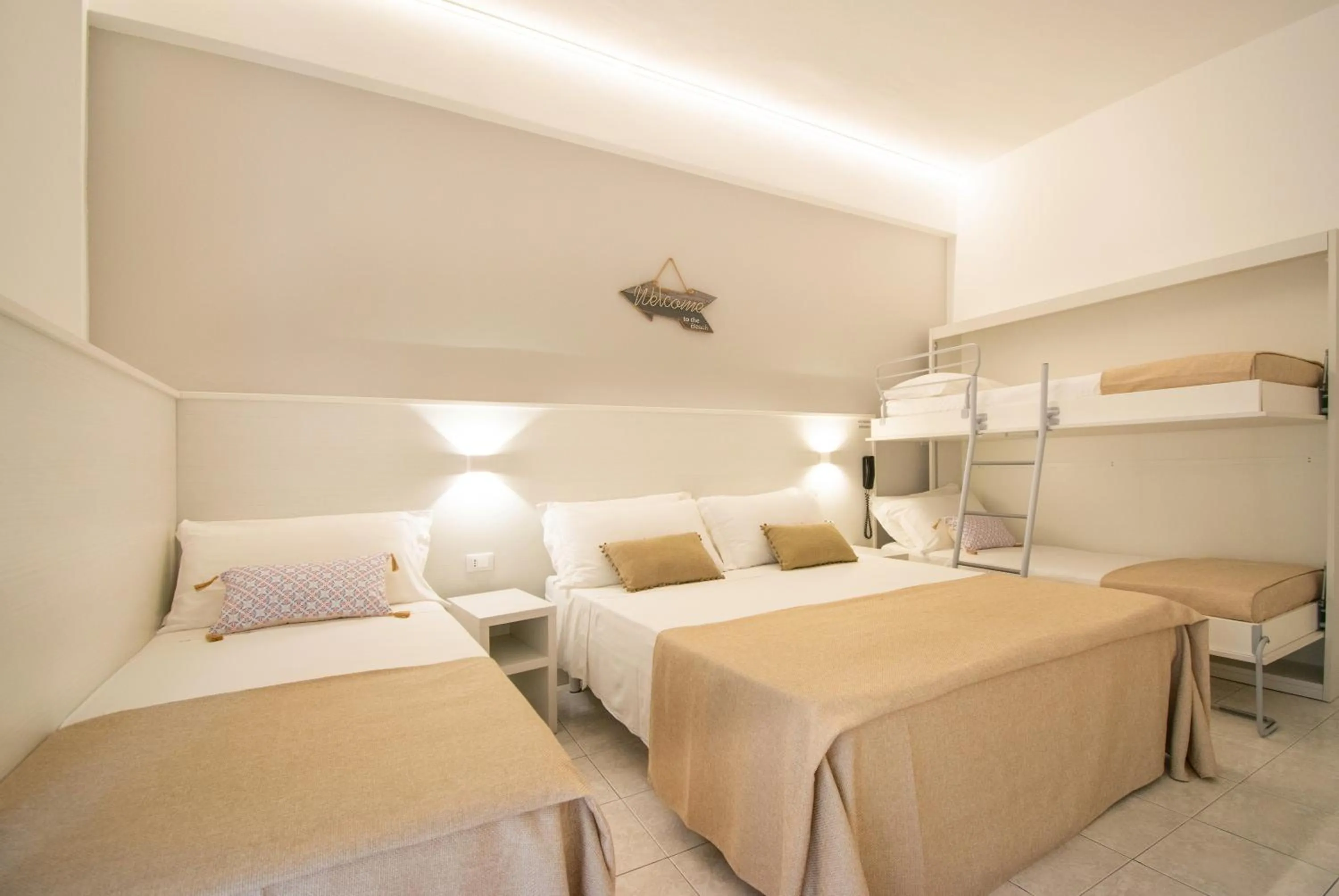 Bed in Ambra Hotel Cattolica