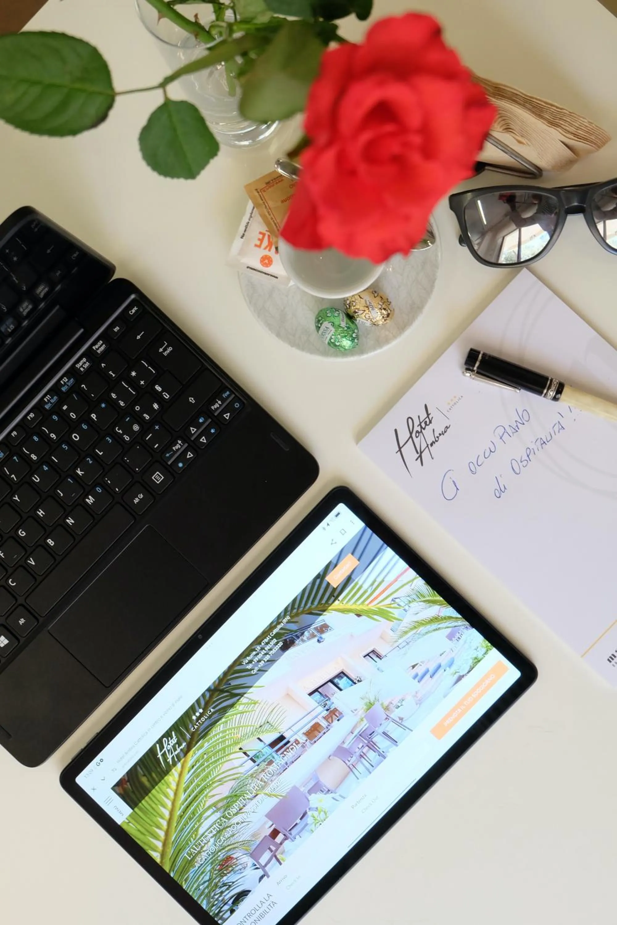 Lobby or reception in Ambra Hotel Cattolica