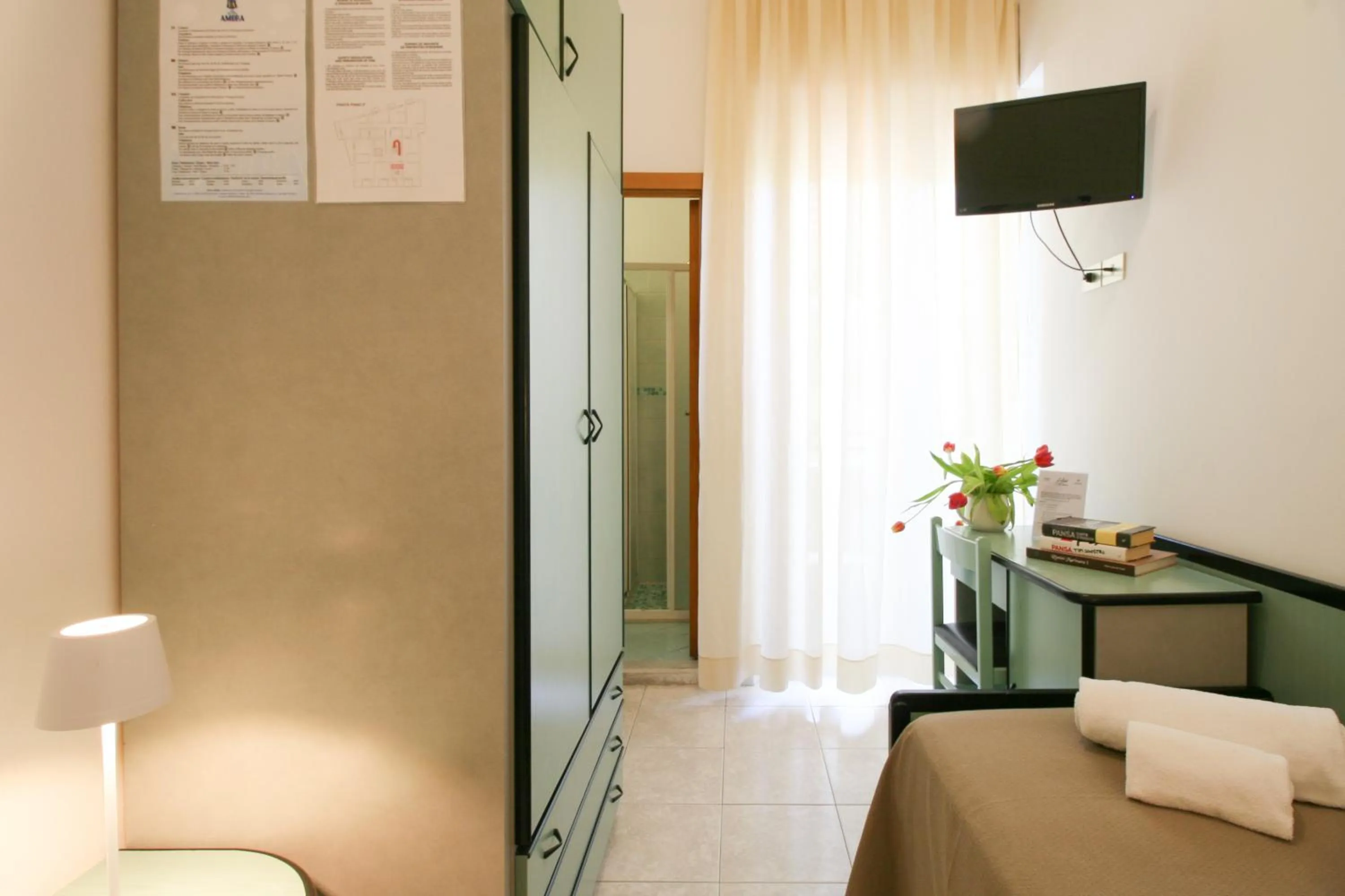 Bedroom, Bed in Ambra Hotel Cattolica