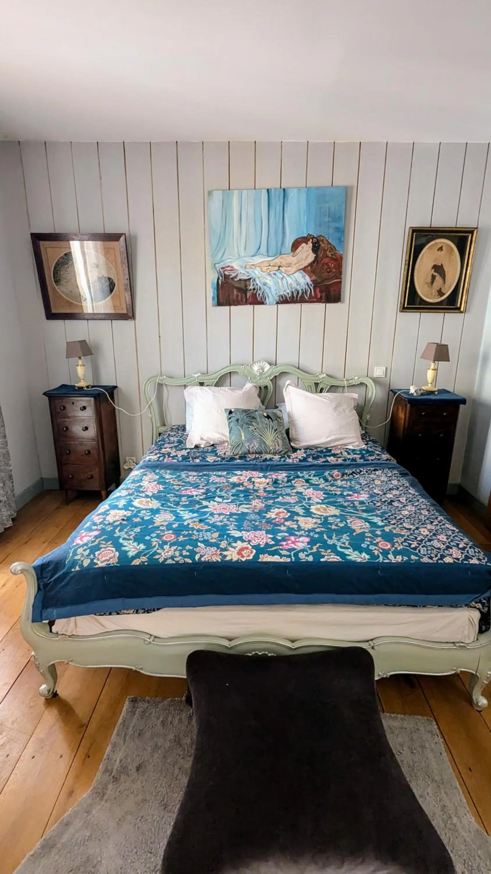 Bed in Chambre d'Hôtes La Grenade Bleue