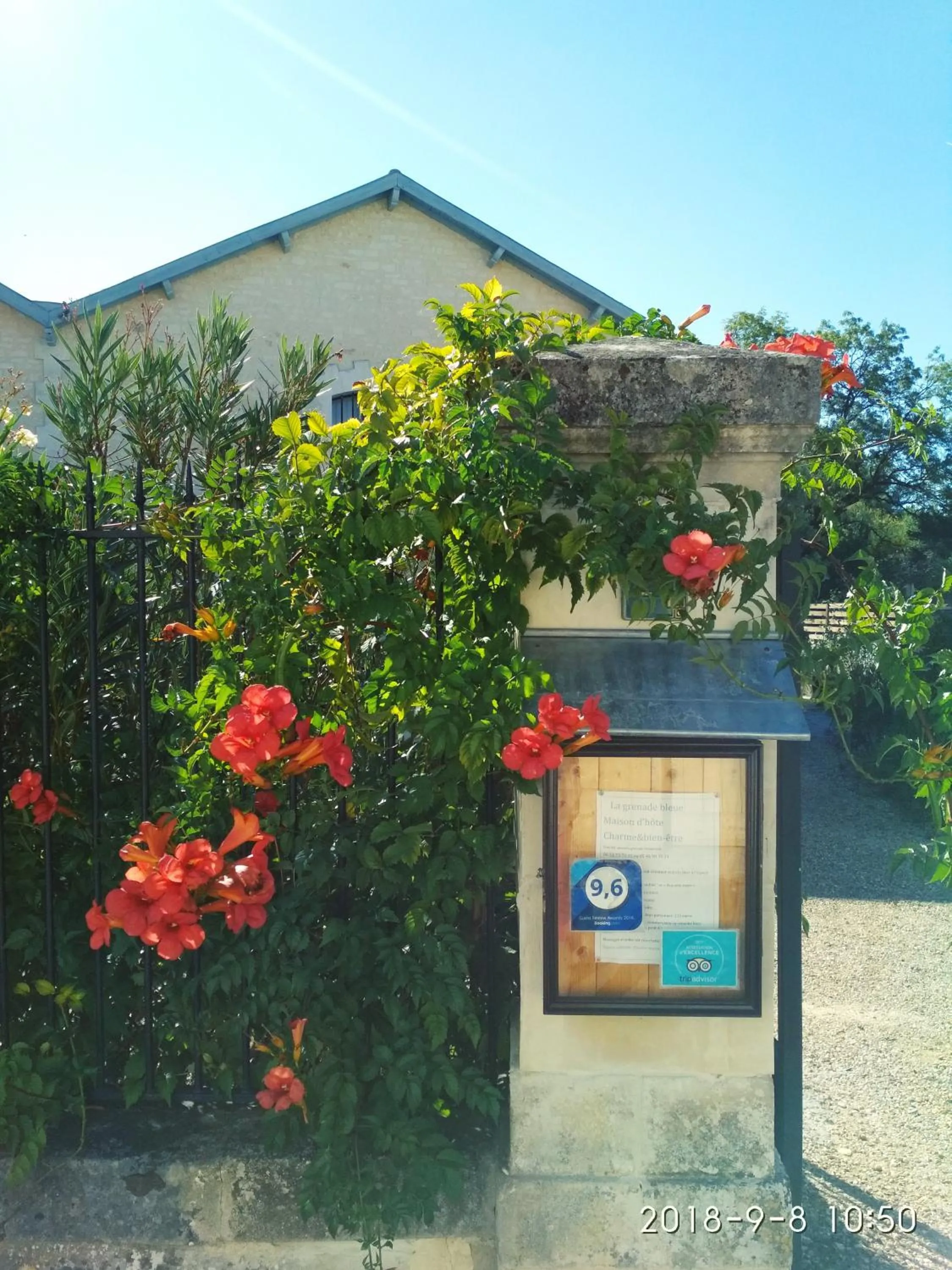 Area and facilities in Chambre d'Hôtes La Grenade Bleue