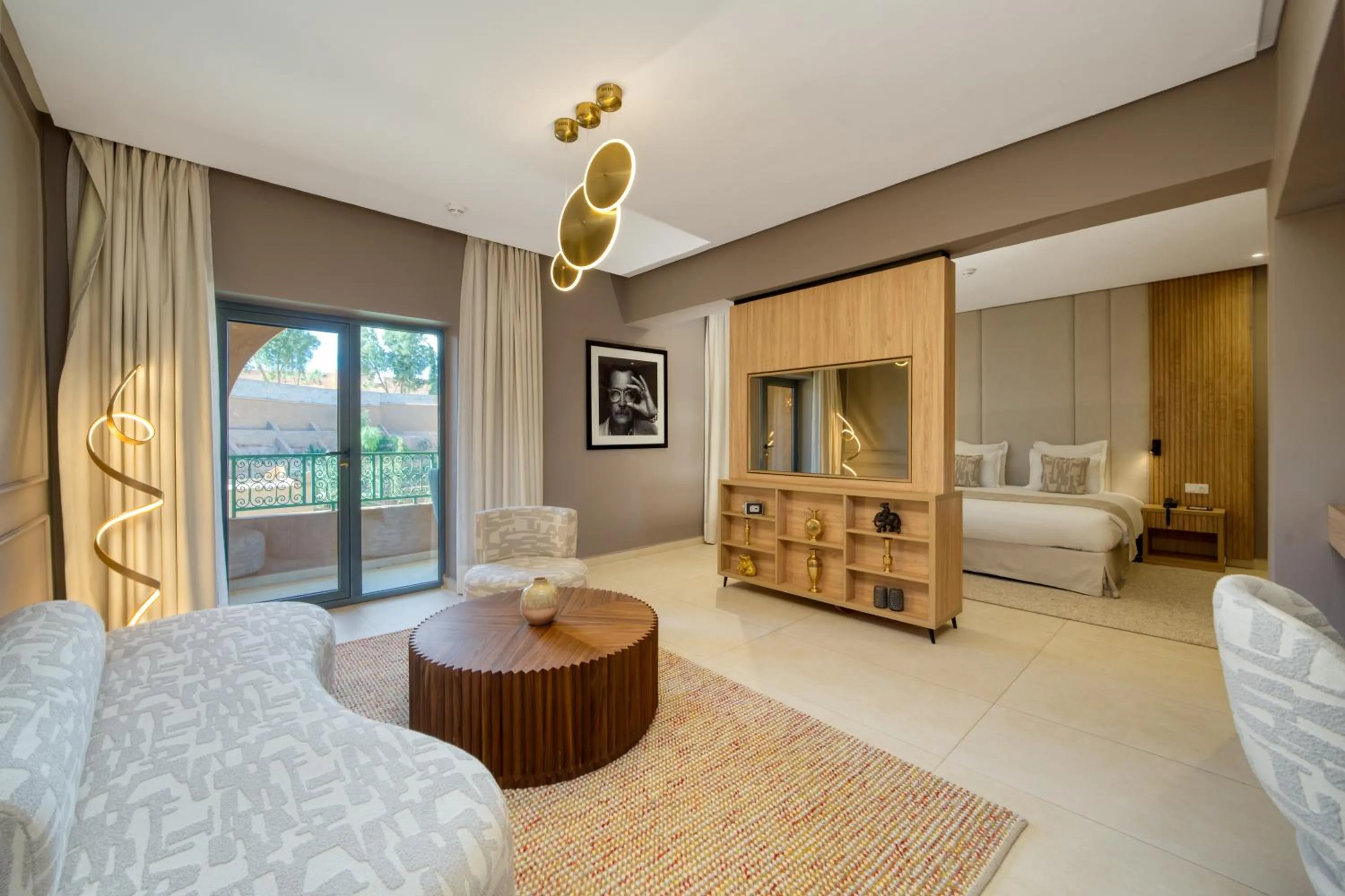 Living room, Bed in Amanar Hôtel & Spa Ouarzazate