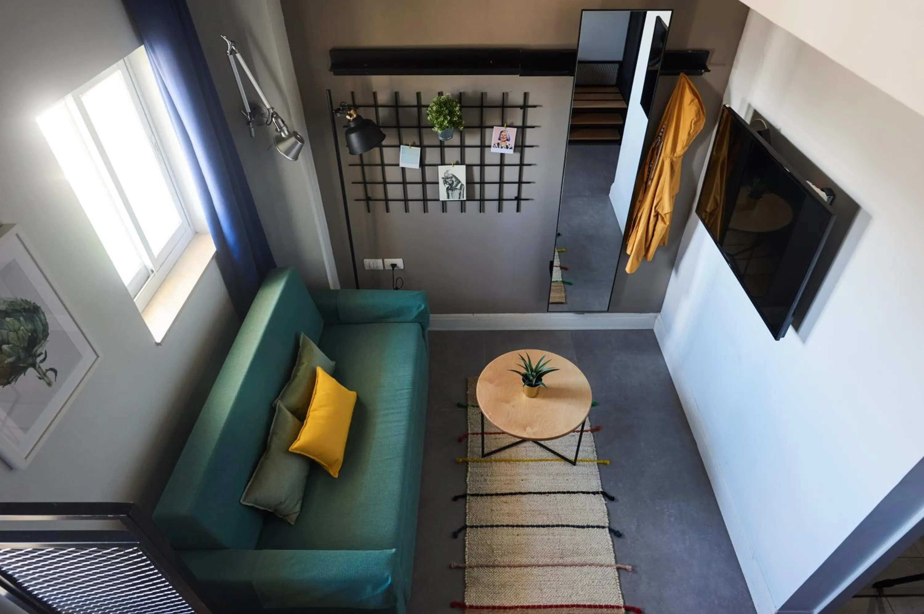 Living room in The Post Hostel Jerusalem