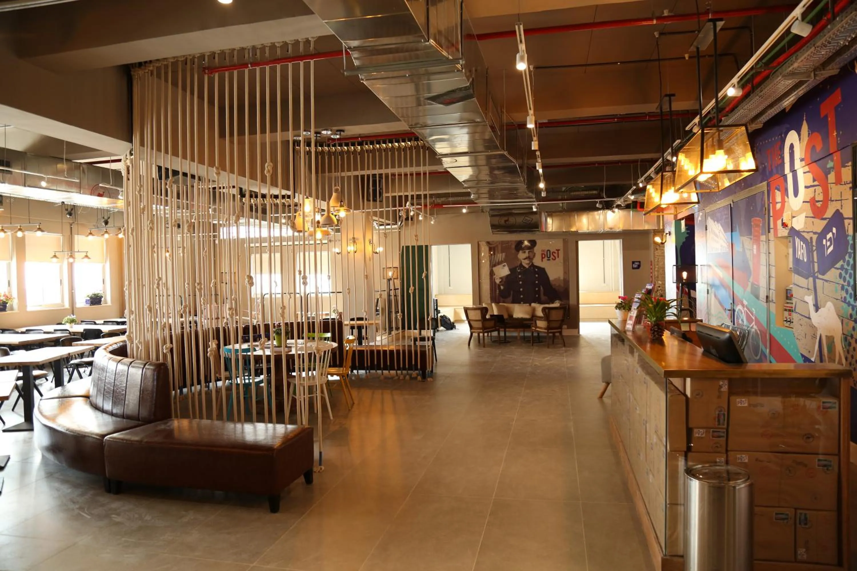 Communal lounge/ TV room in The Post Hostel Jerusalem