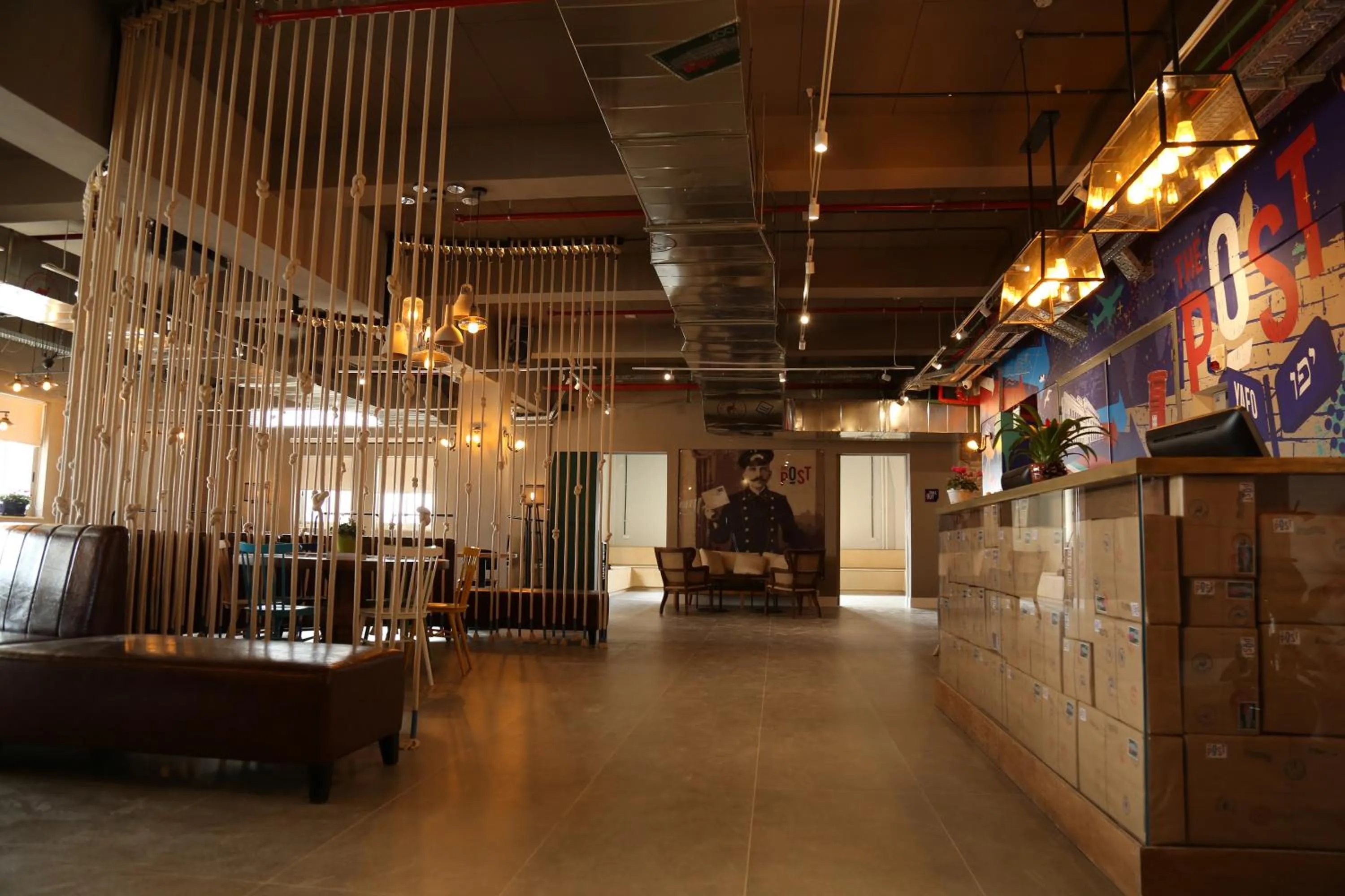 Communal lounge/ TV room in The Post Hostel Jerusalem