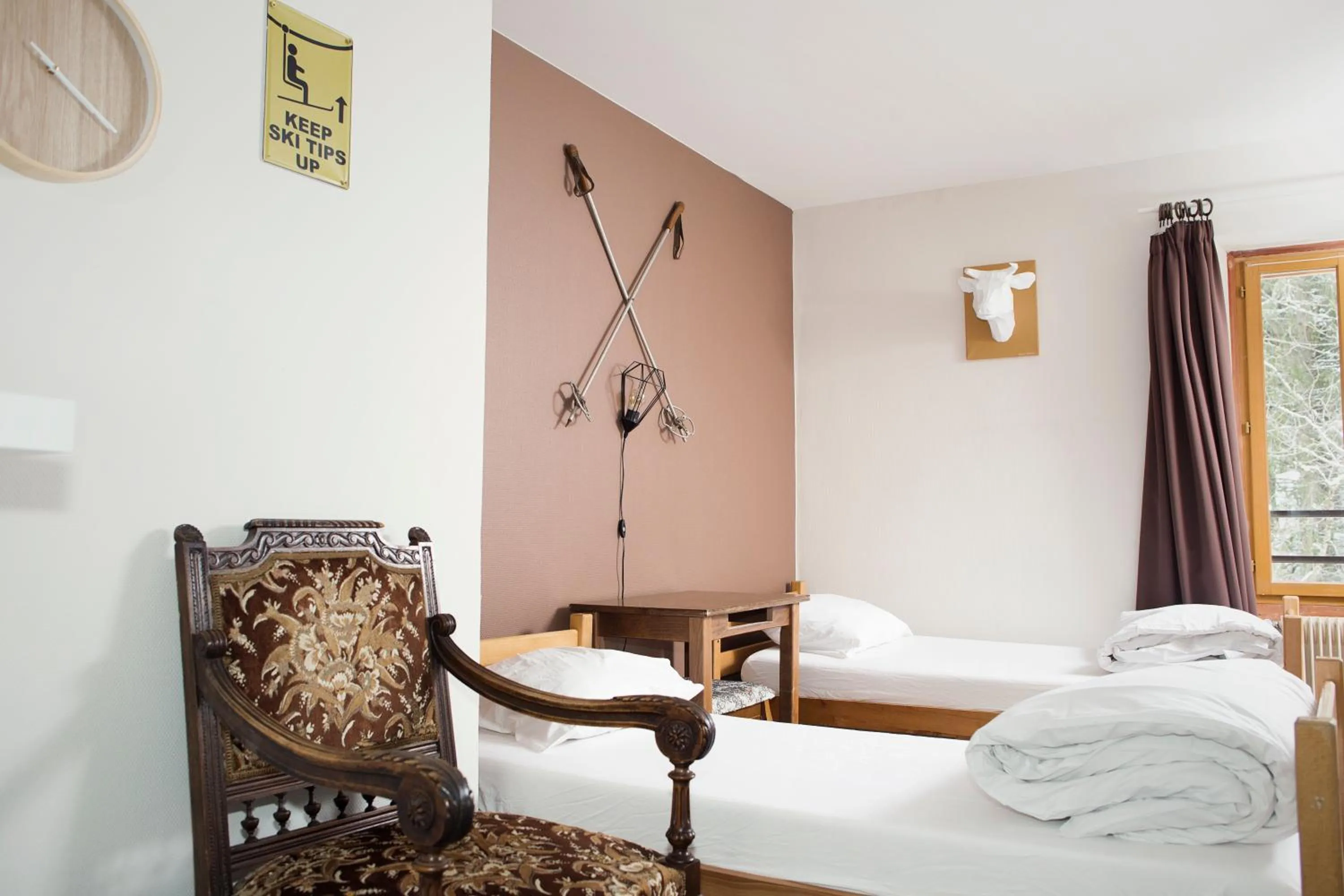 Bed in 1861 Châtel Hostel