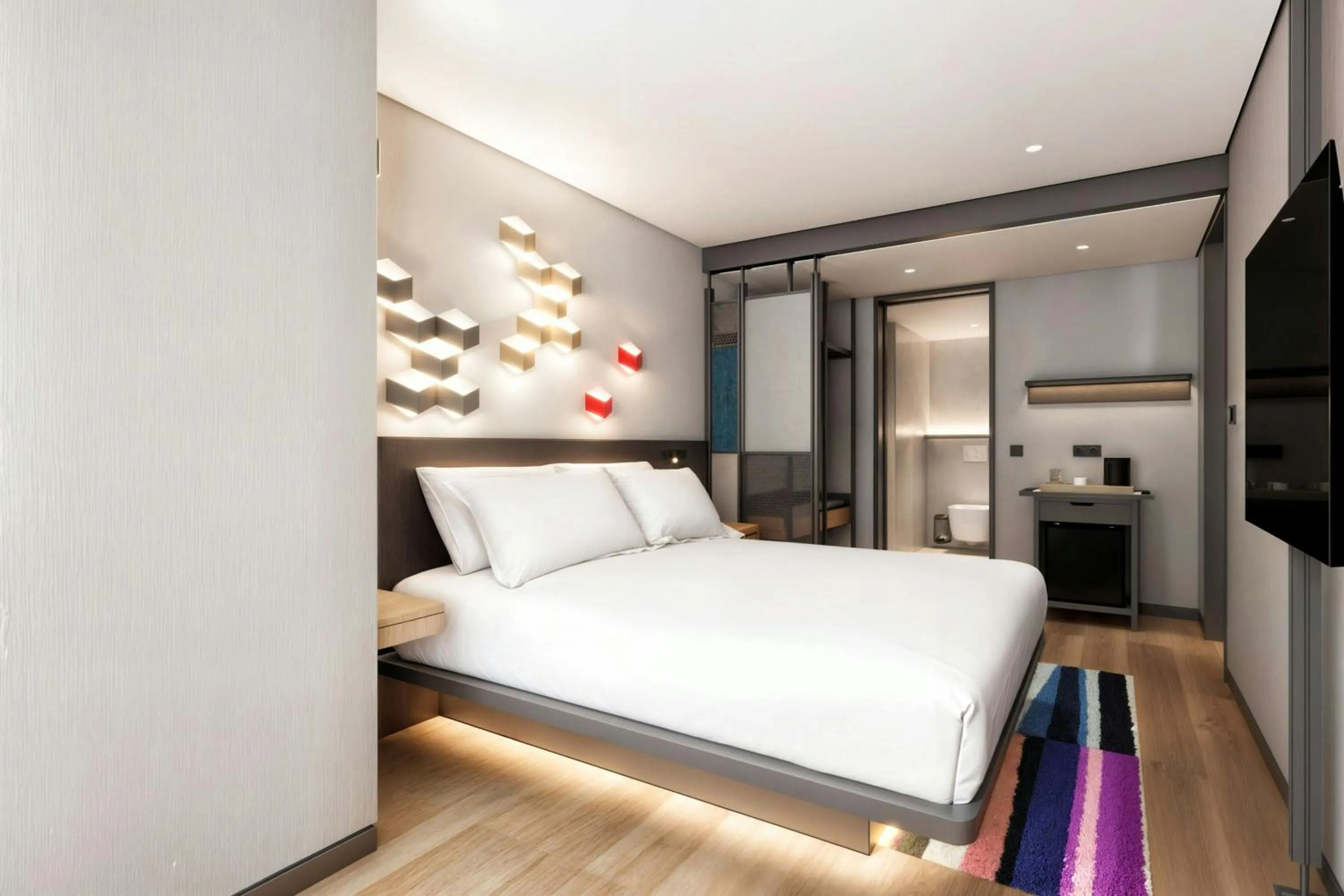 Bedroom, Bed in Aloft Istanbul Karakoy