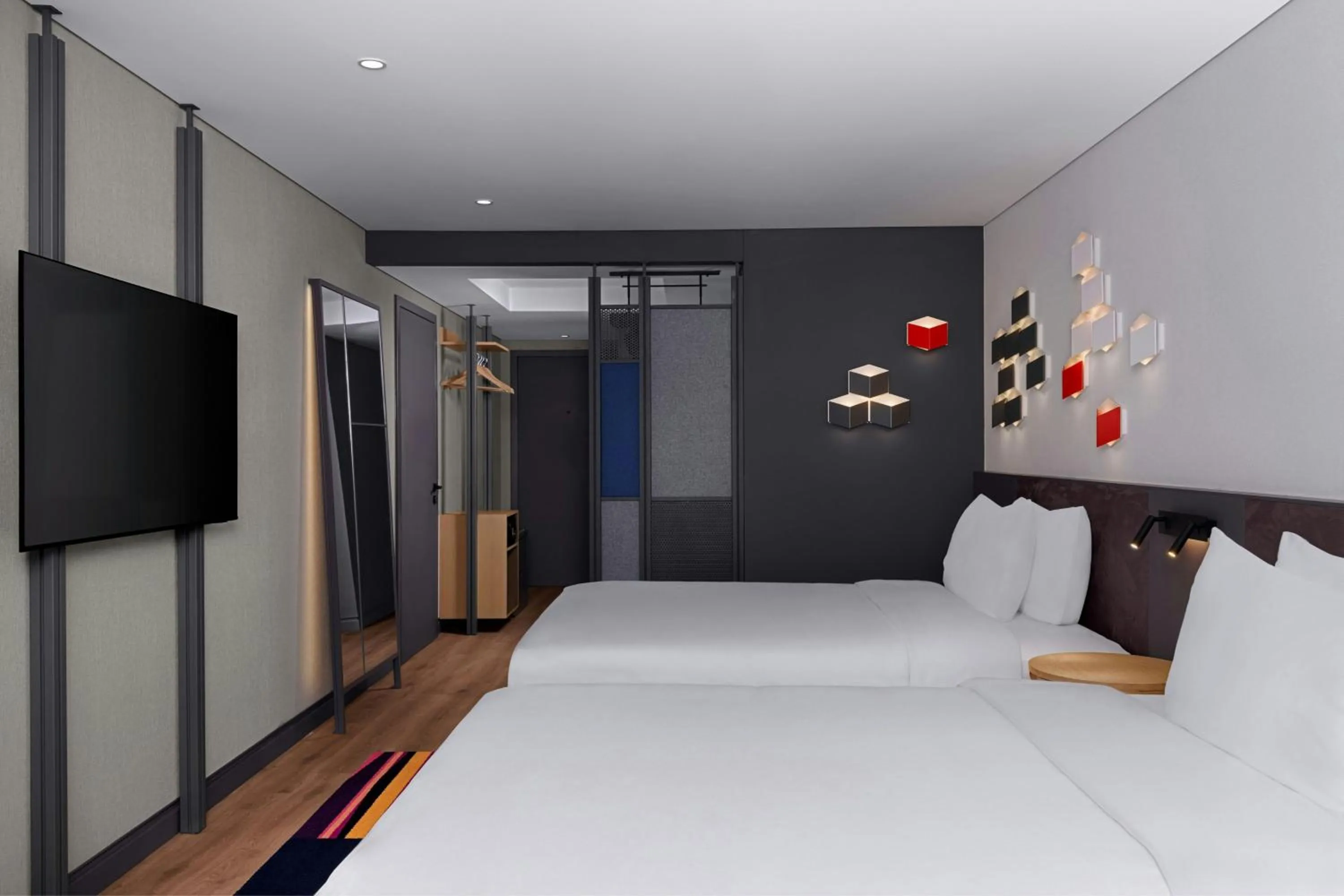 Photo of the whole room, Bed in Aloft Istanbul Karakoy