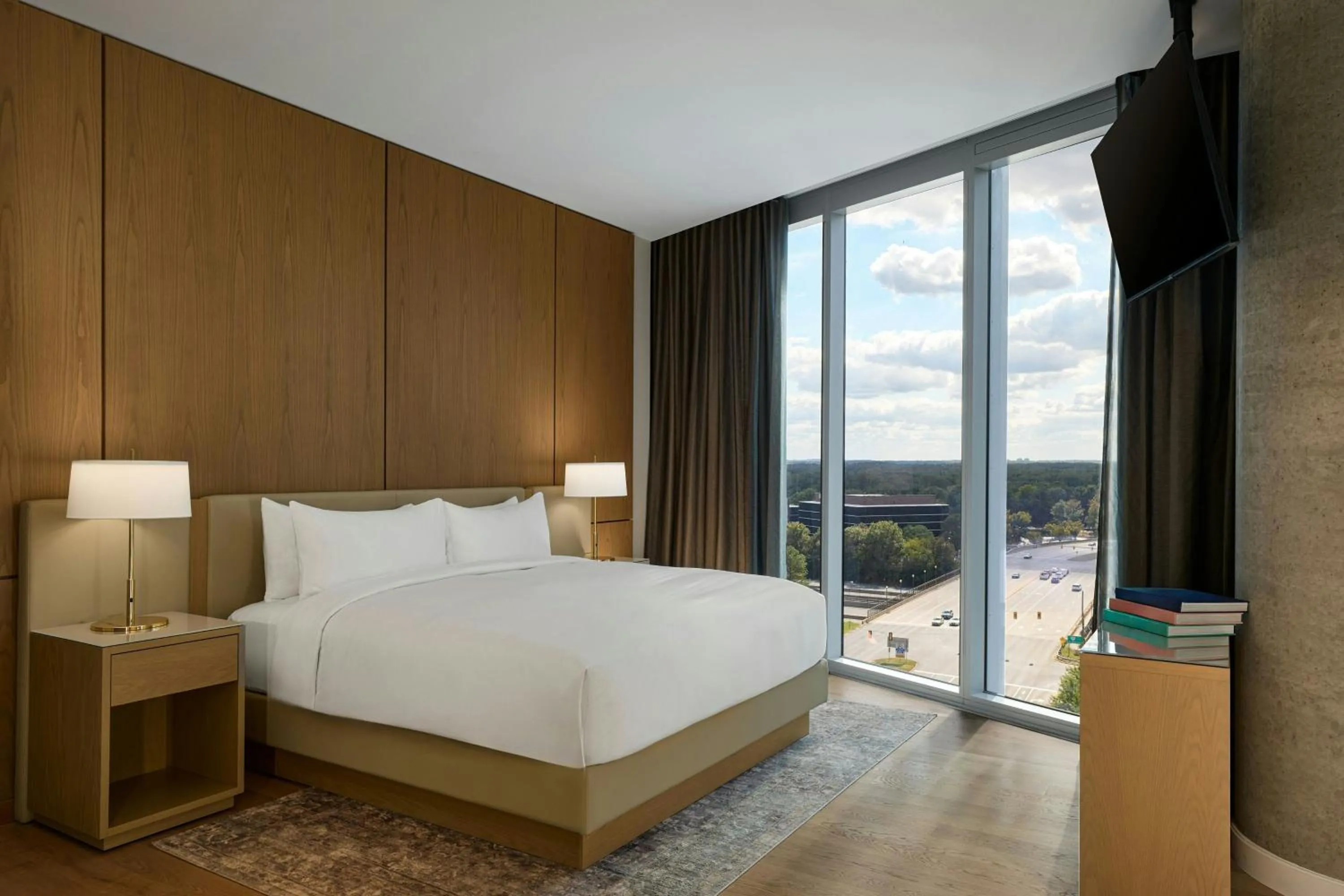 Photo of the whole room, Bed in JW Marriott Reston Station