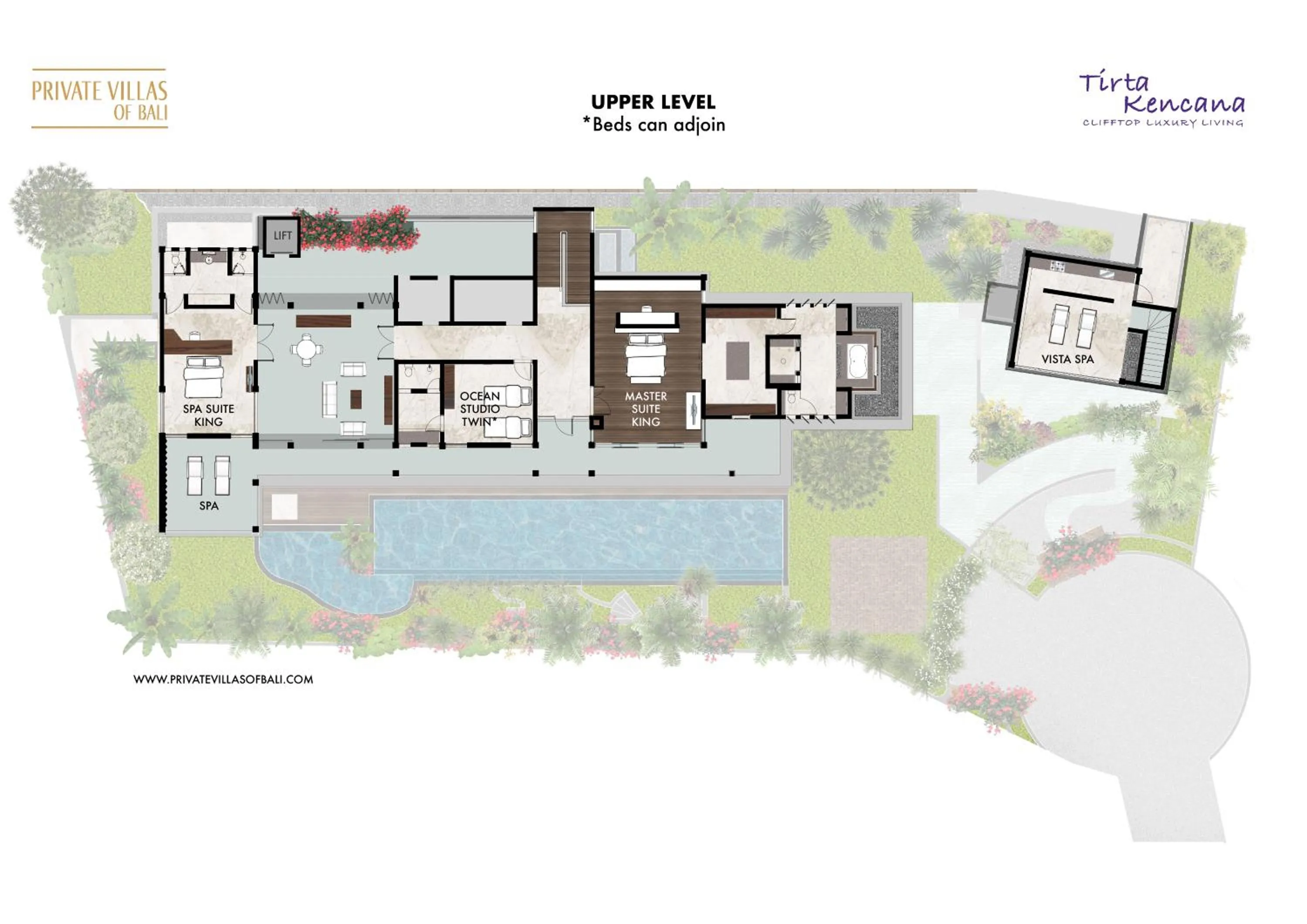 Shower in Private Villas of Bali