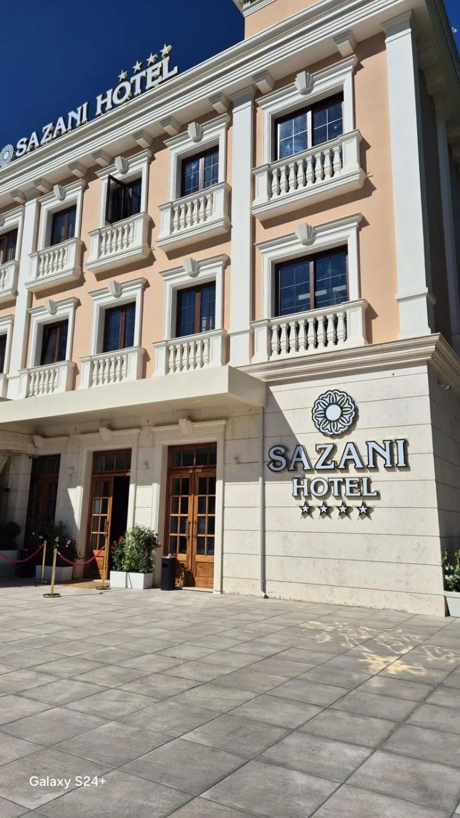 Facade/entrance in Sazani Hotel