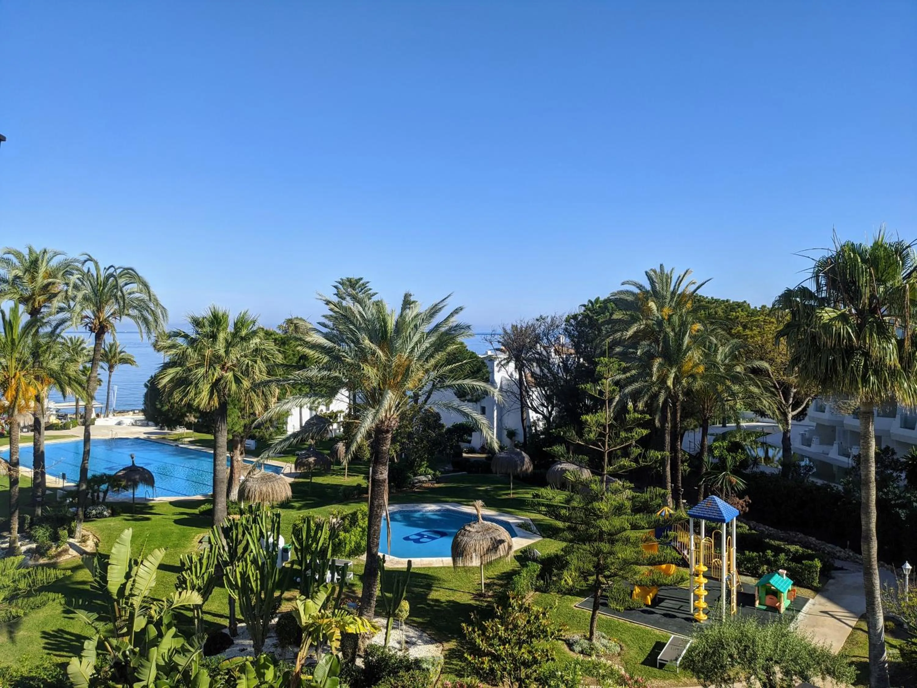 Pool view in Coral Beach Aparthotel