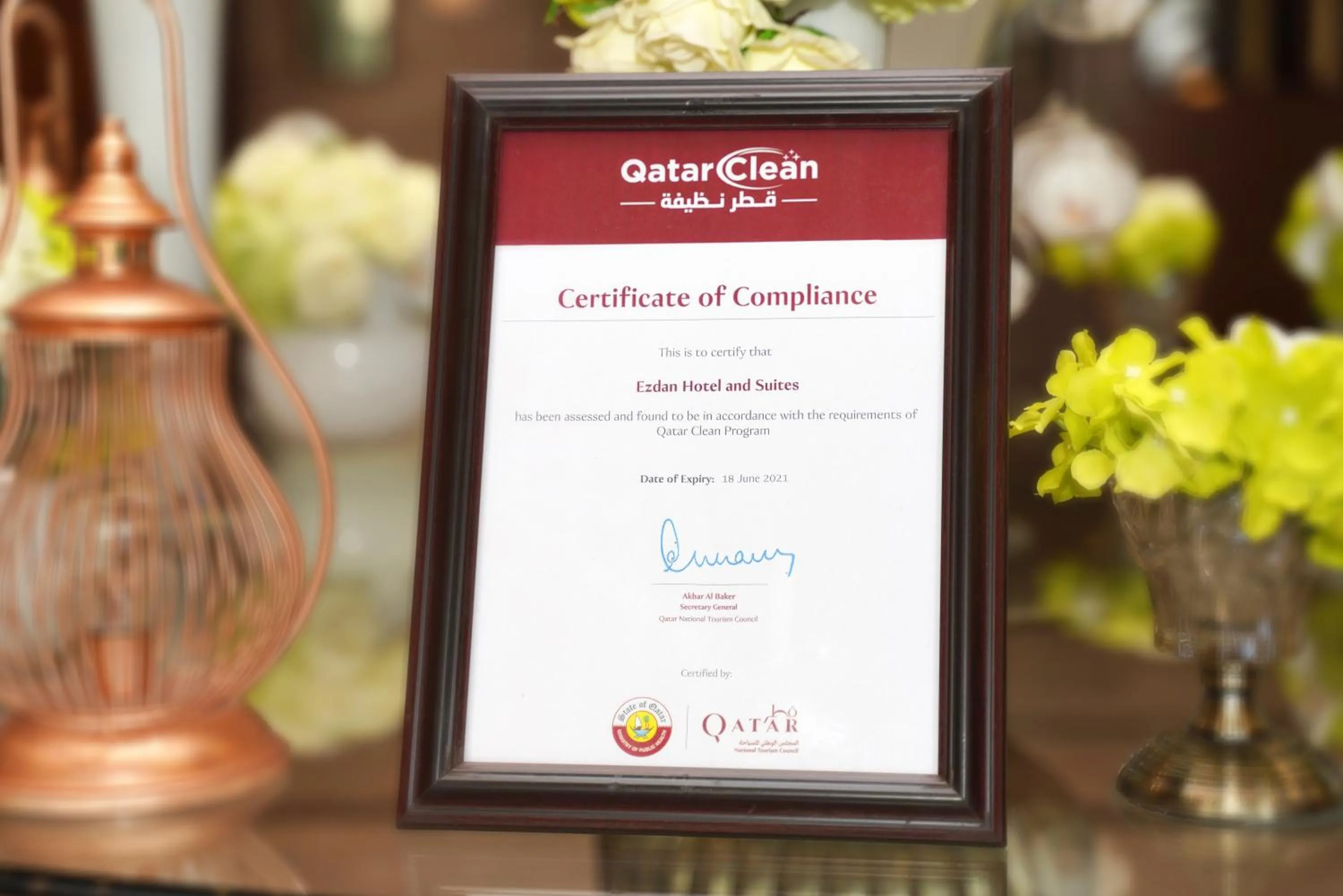 Certificate/Award in Ezdan Residence