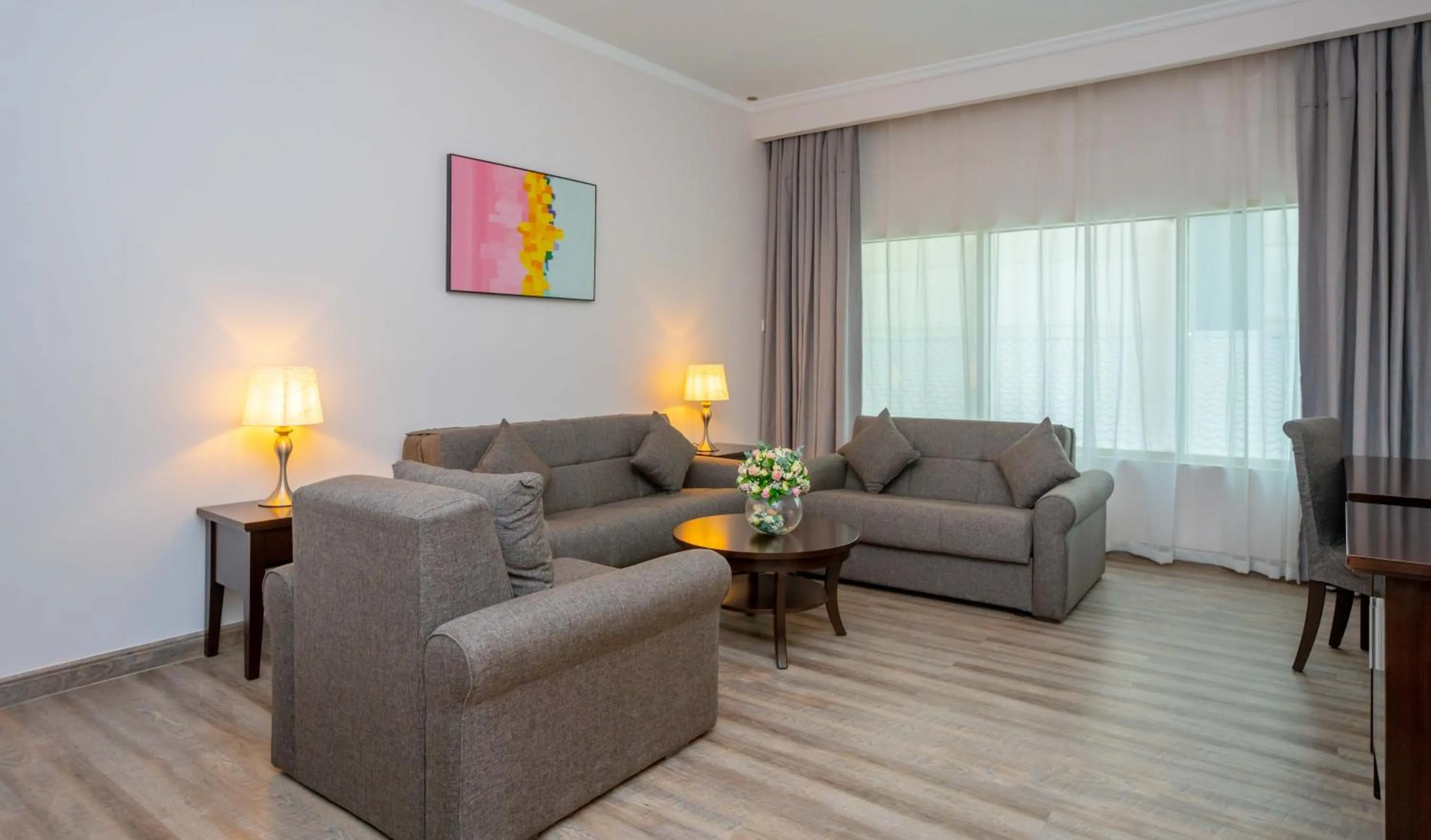 Seating area in Ezdan Residence