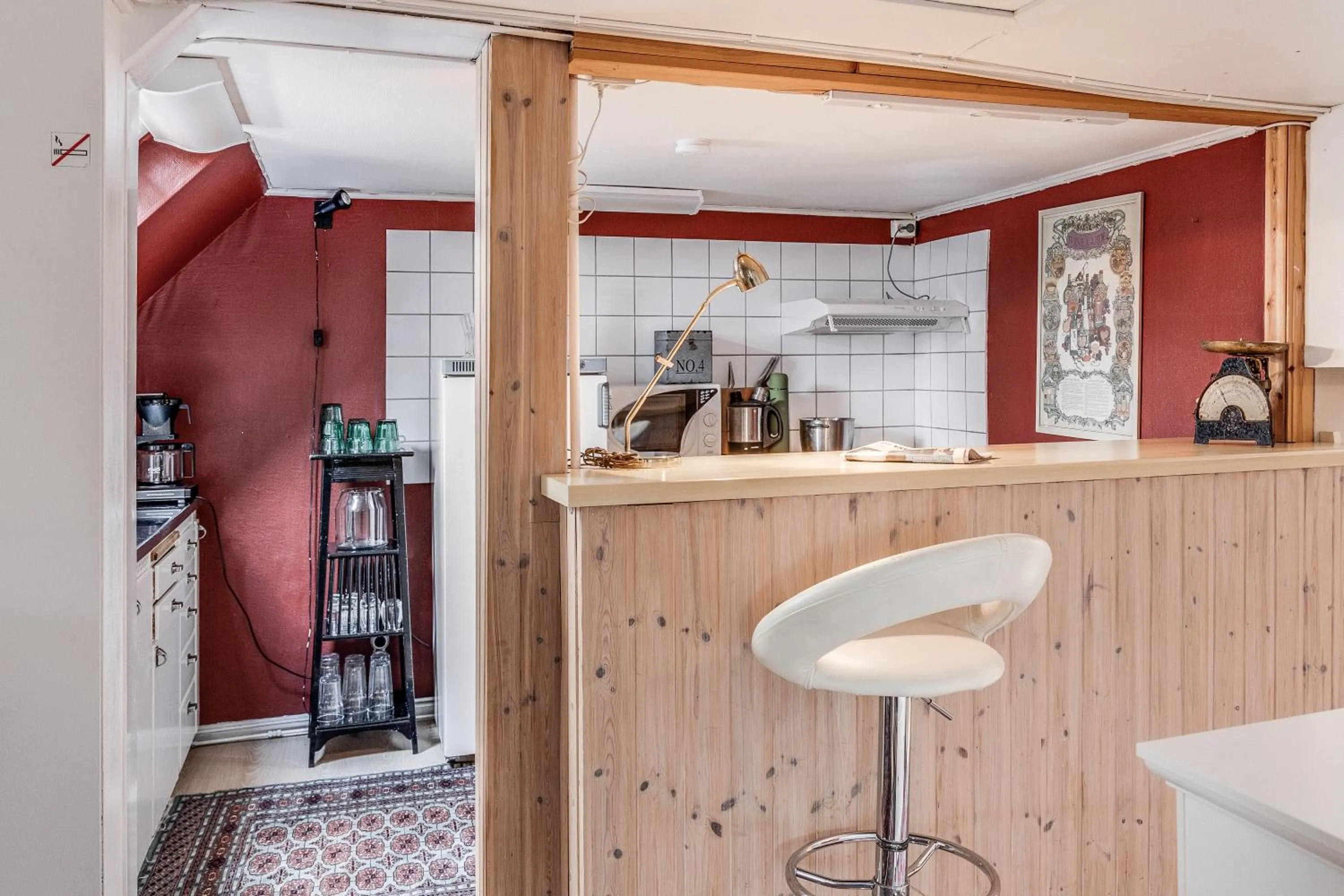 Kitchen or kitchenette in Cameo Boutique Hotell