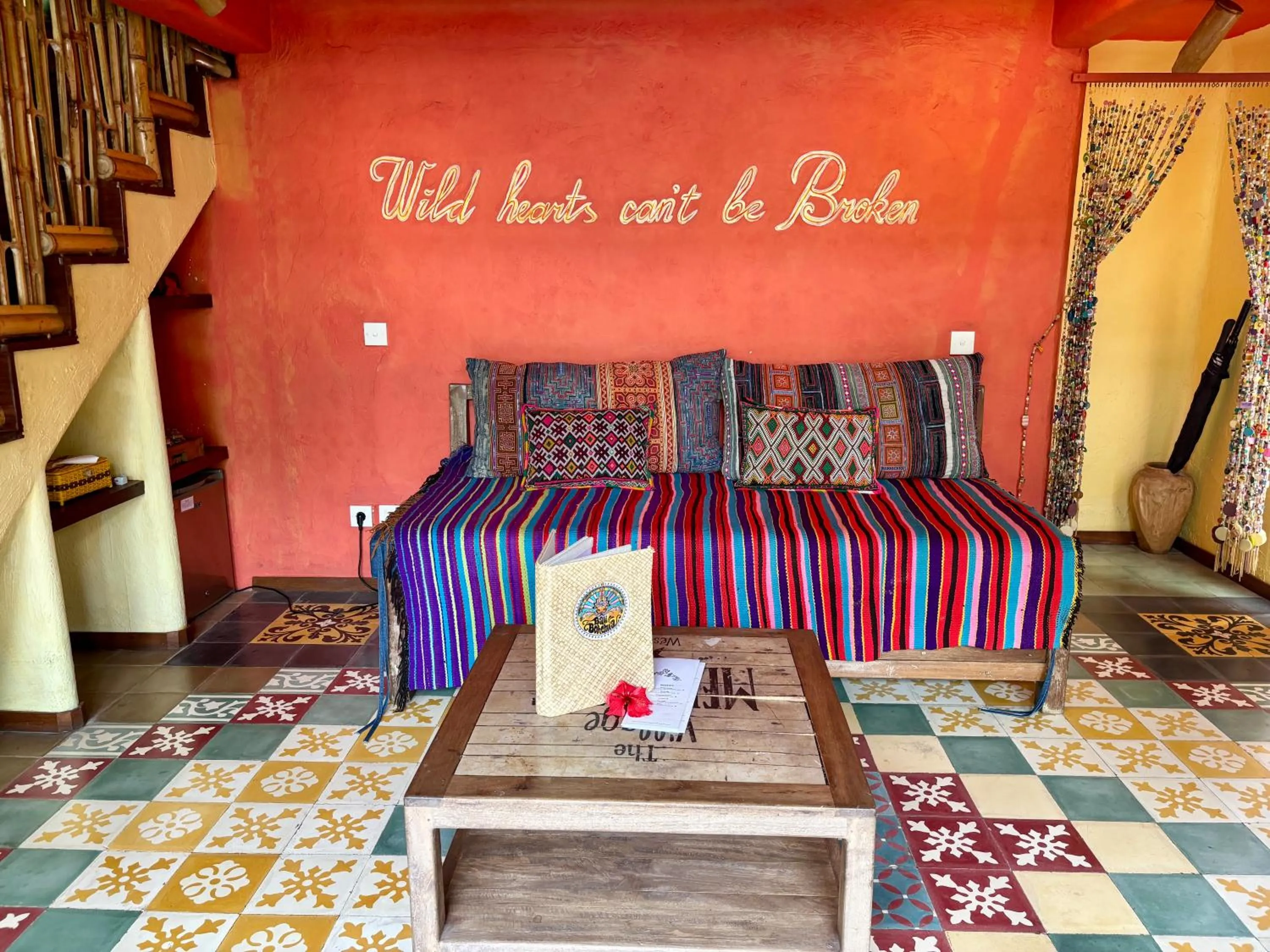 Living room, Bed in Bali Bohemia Huts
