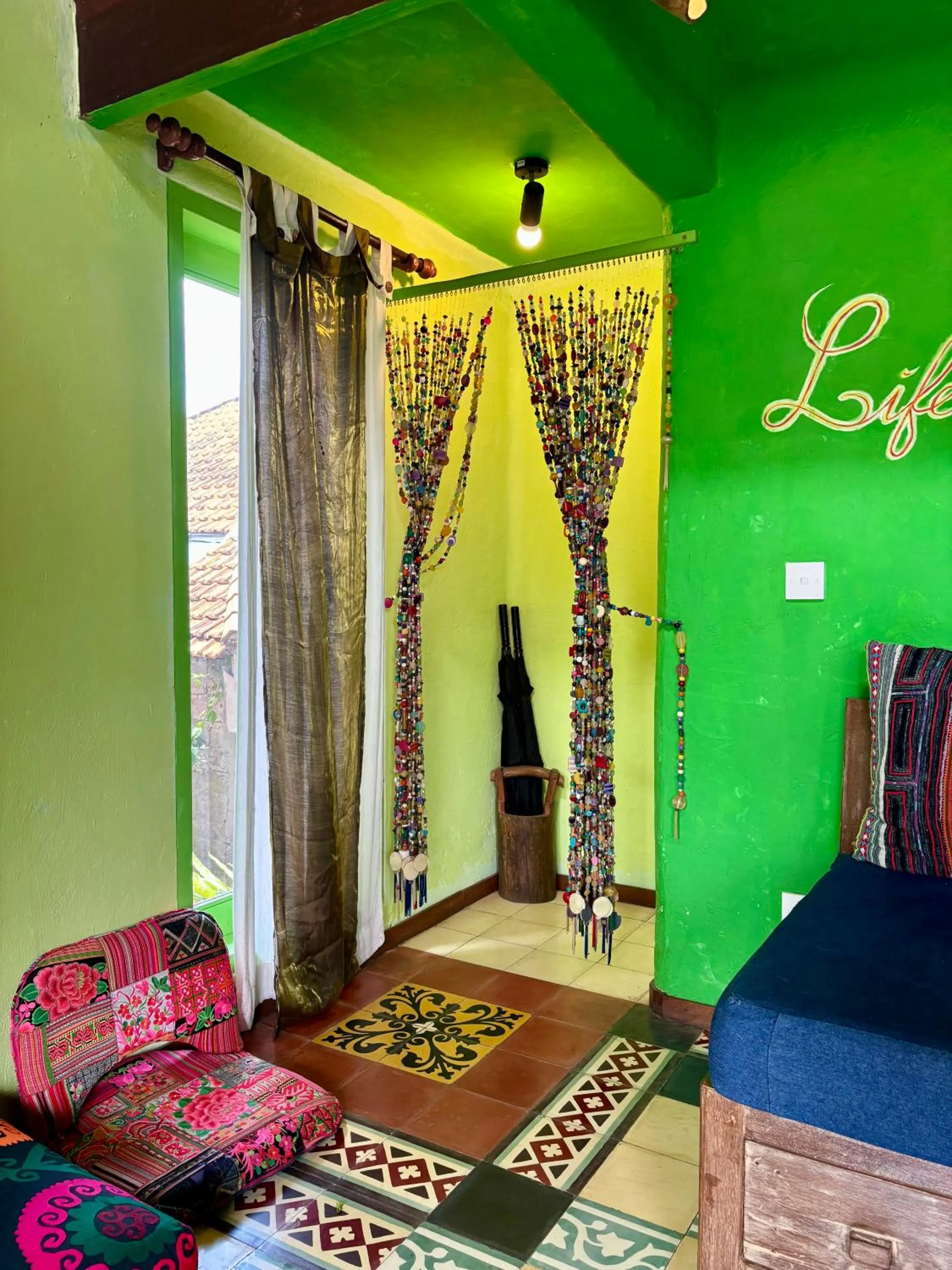 Living room, Bed in Bali Bohemia Huts