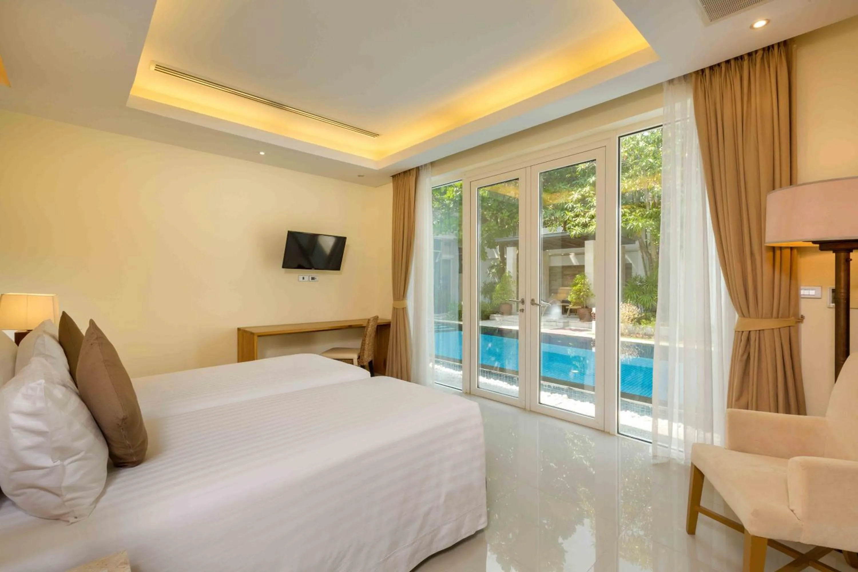 Bed in Andaman Pool Villas ,Maikhao
