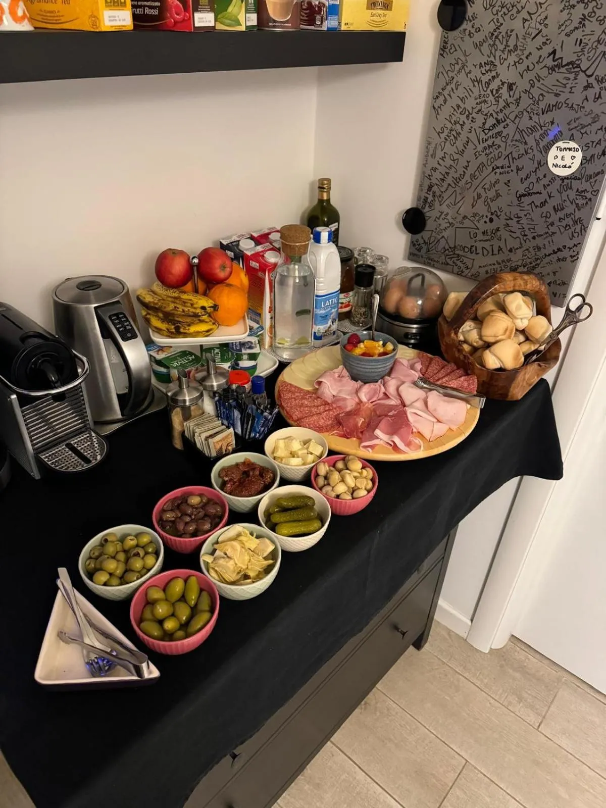 Food and drinks in B&B Fortuny