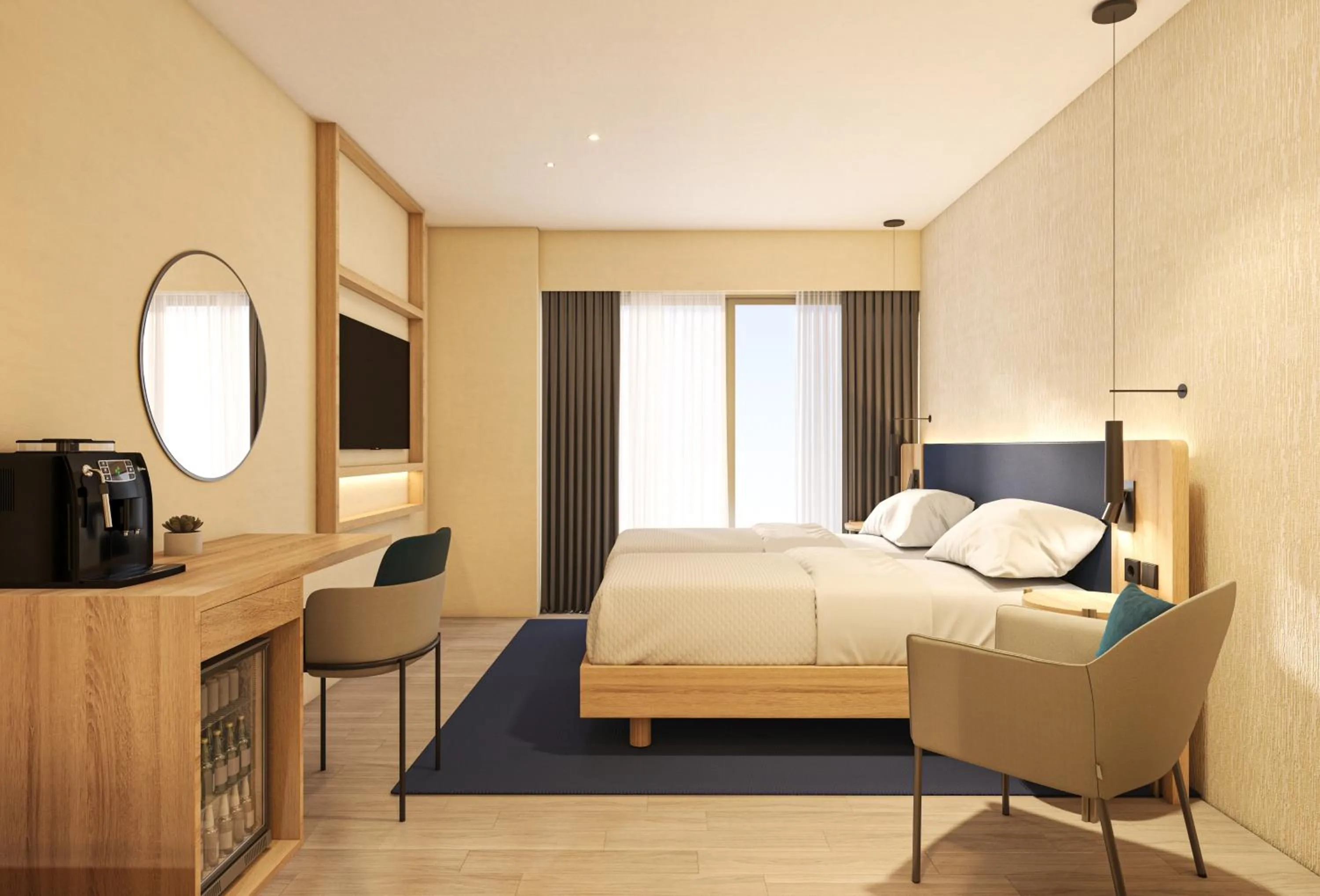 Bedroom, Bed in Hilton Garden Inn Chania City