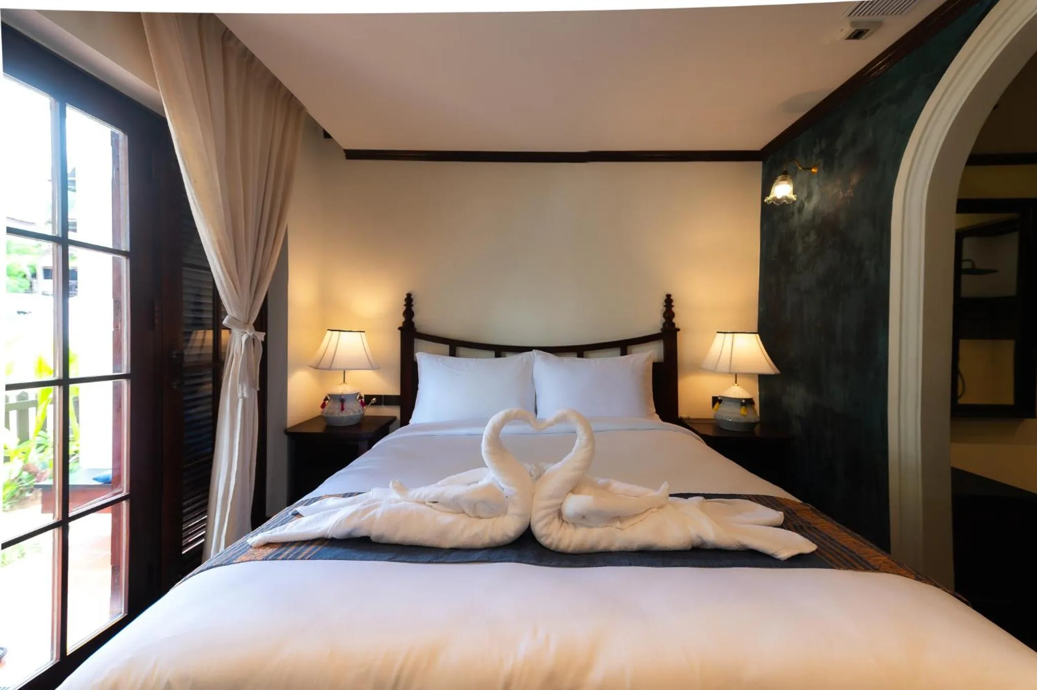 Bed in Sengphachanh Heritage Boutique