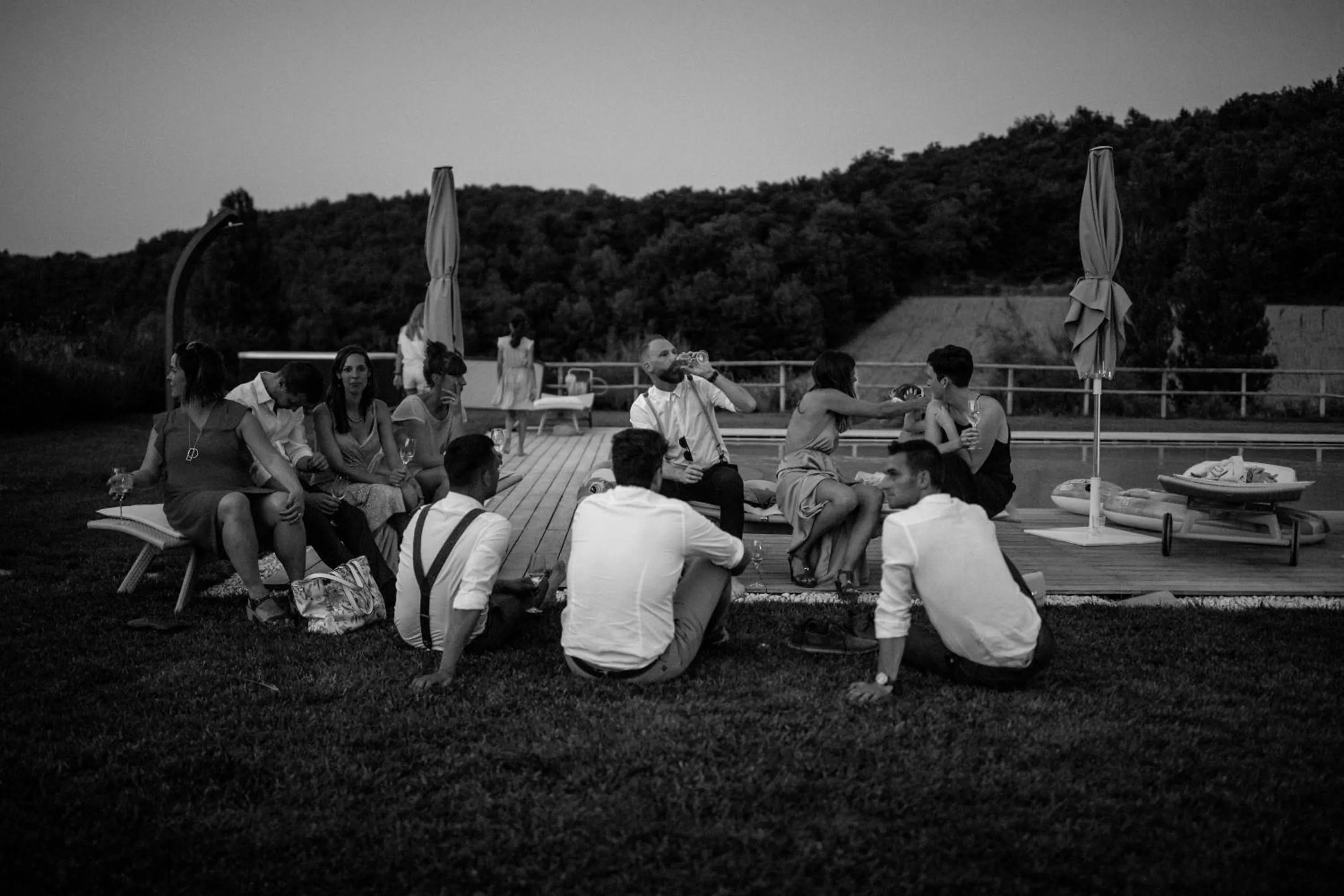 group of guests in Agriturismo Colle Casini Cortesi