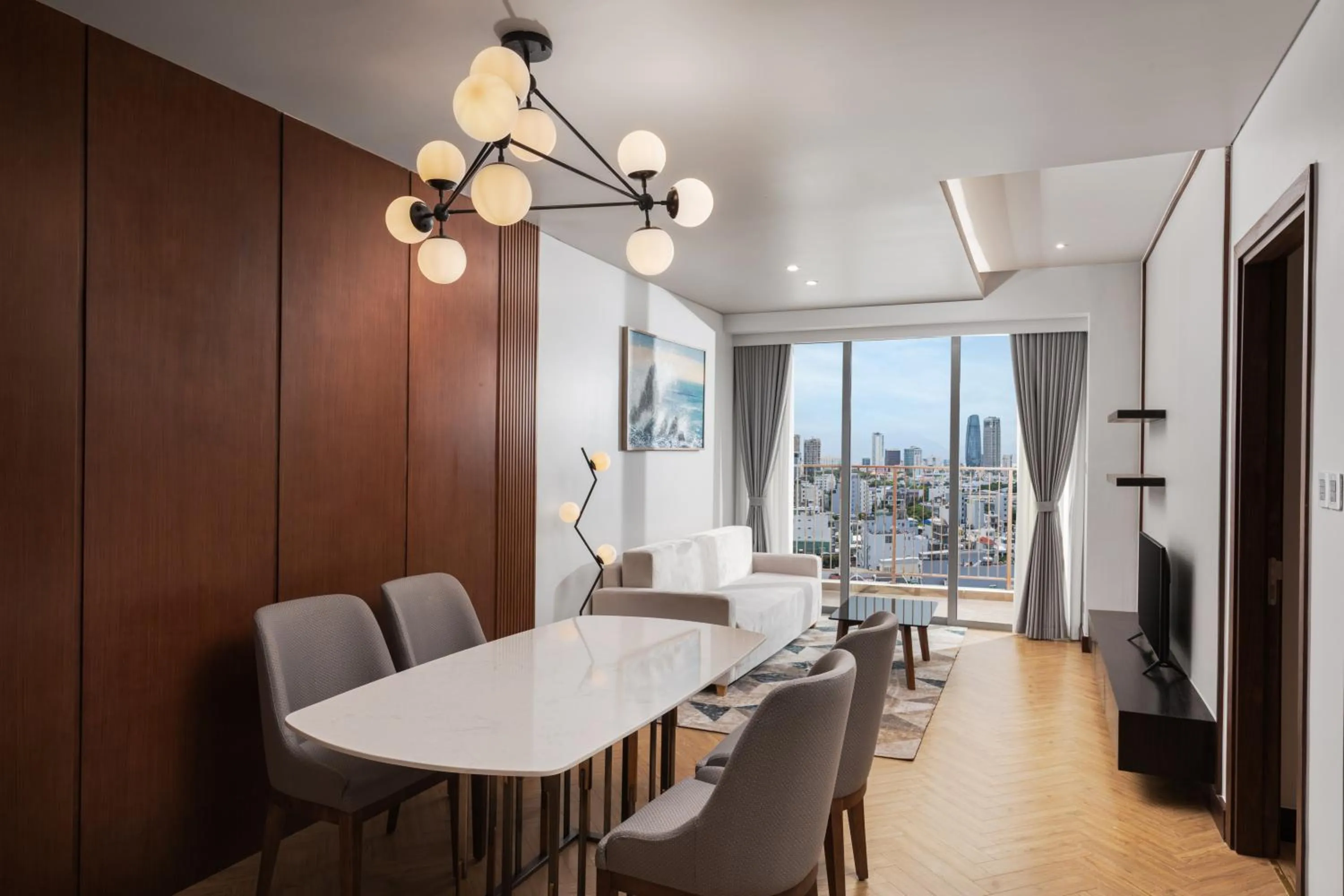 Living room in Wyndham Soleil Danang - Free Two ways Airport Transport