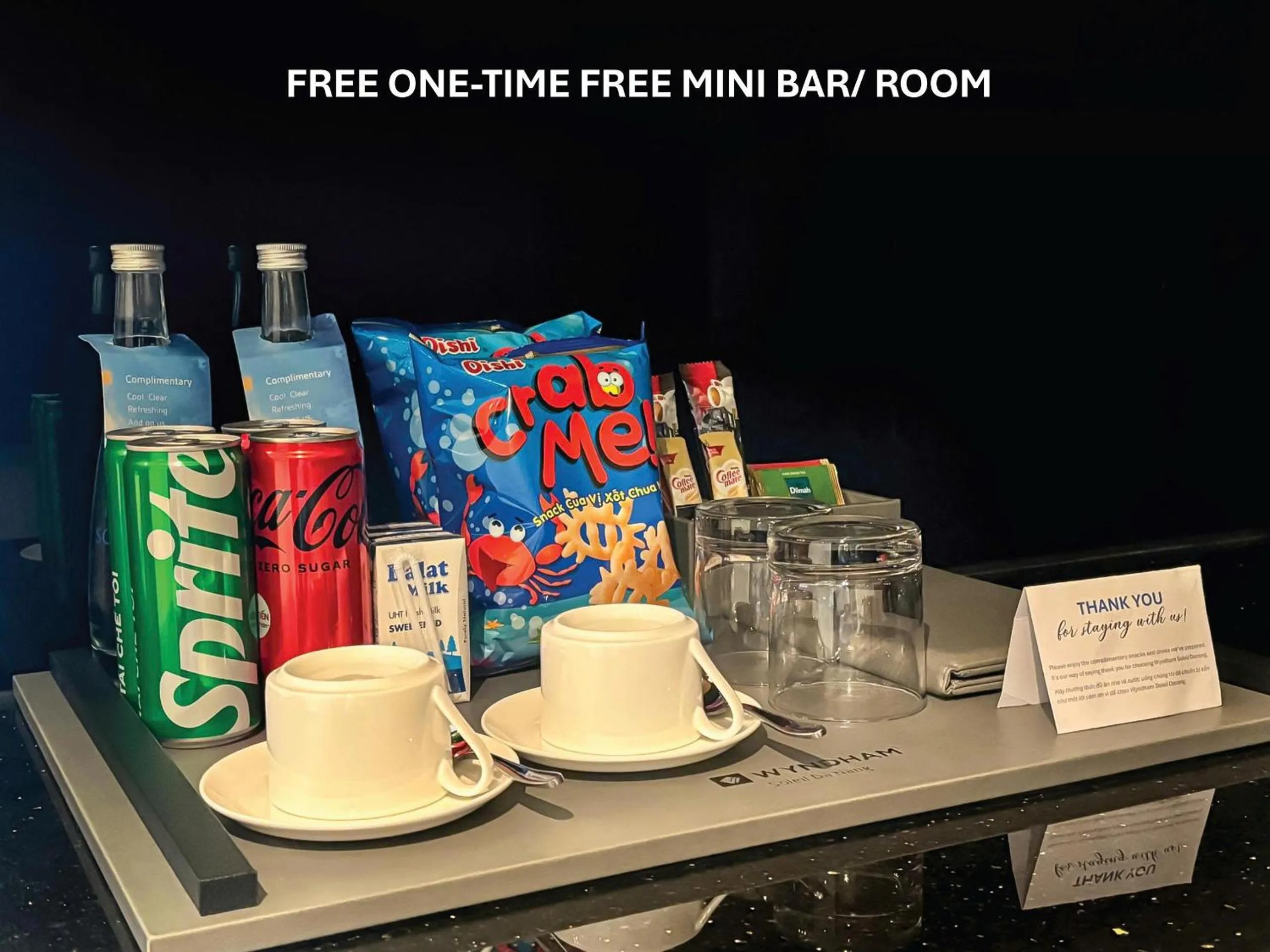 minibar in Wyndham Soleil Danang - Free Two ways Airport Transport