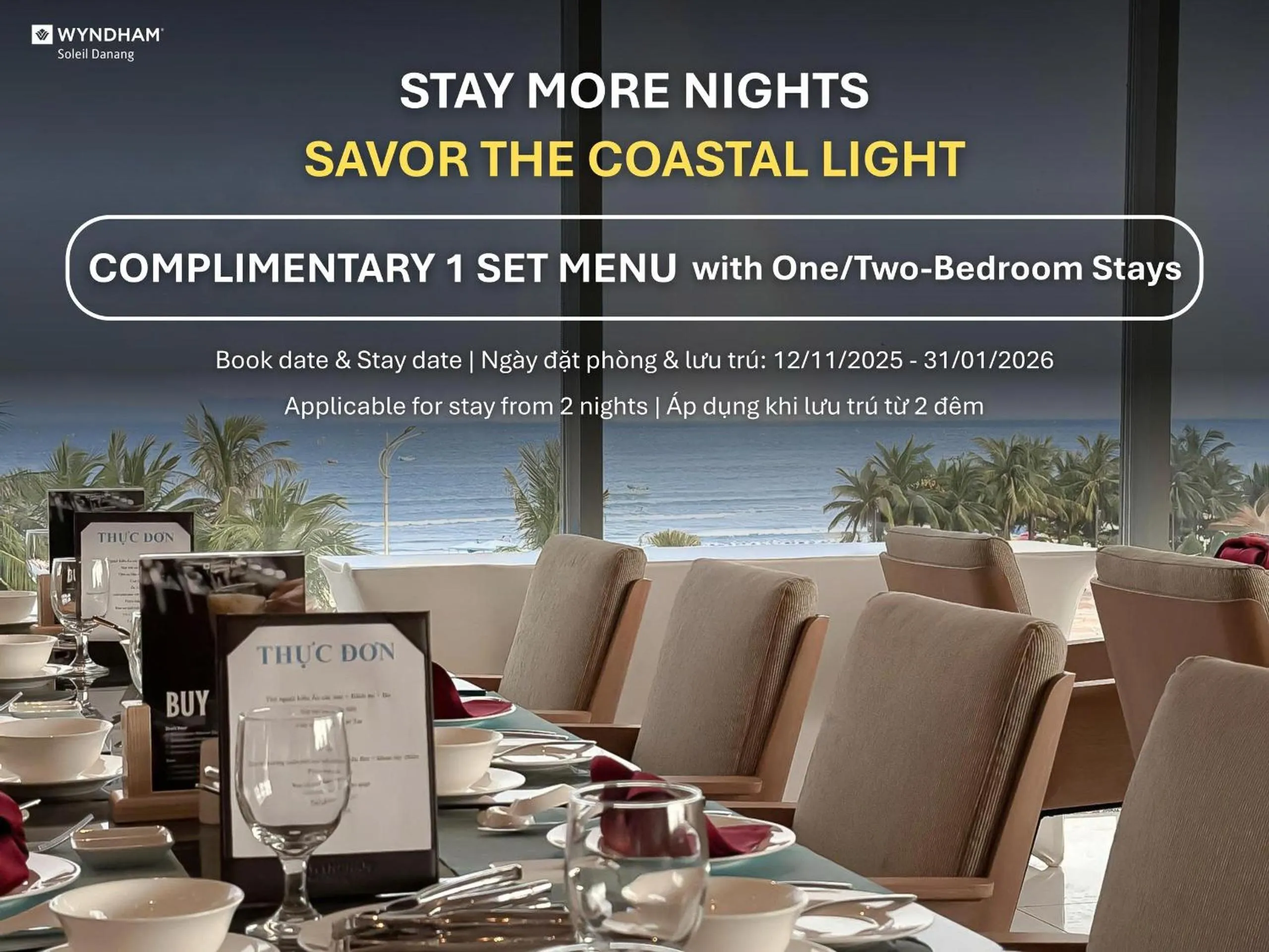 Food and drinks in Wyndham Soleil Danang - Free Two ways Airport Transport