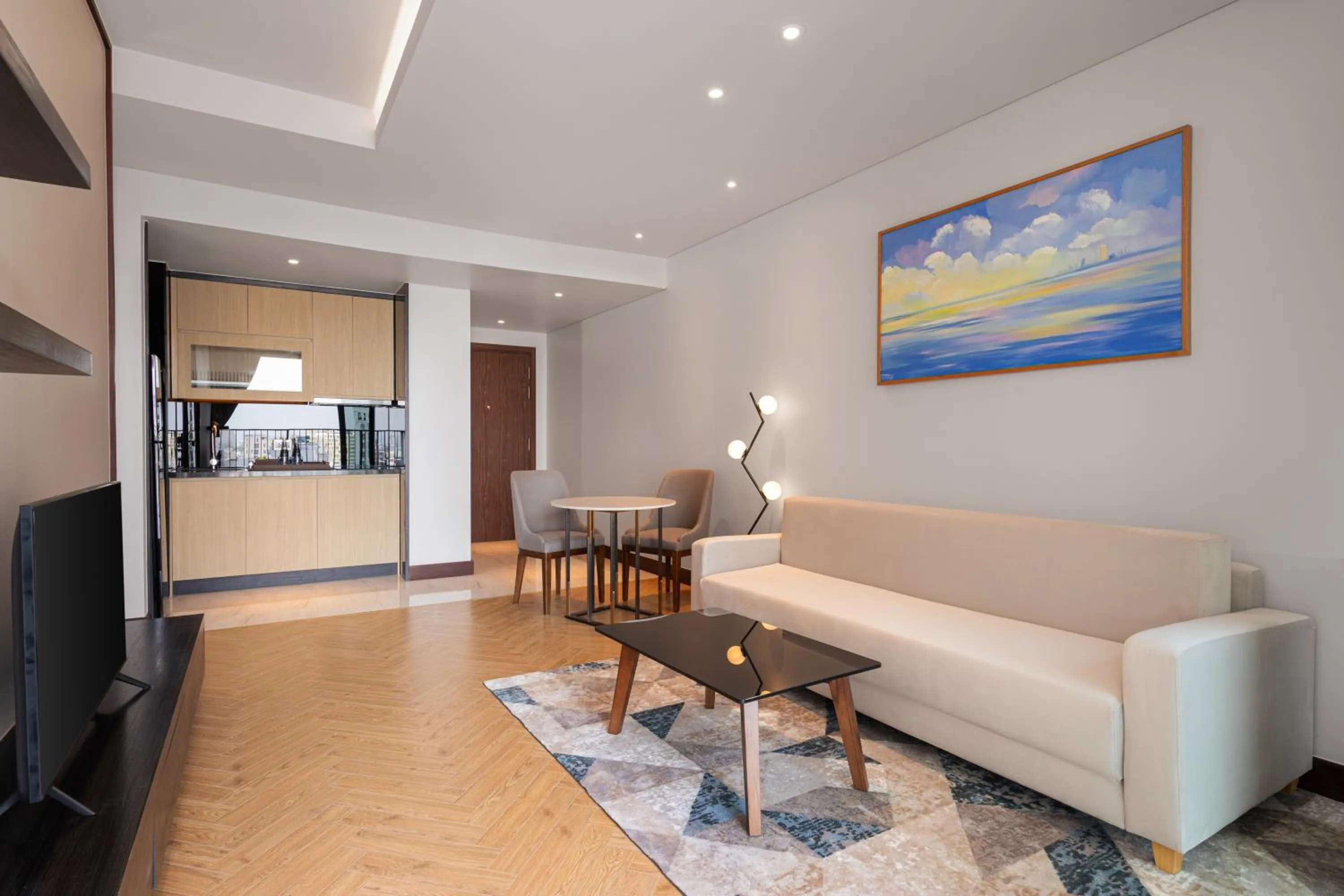 Living room in Wyndham Soleil Danang - Free Two ways Airport Transport