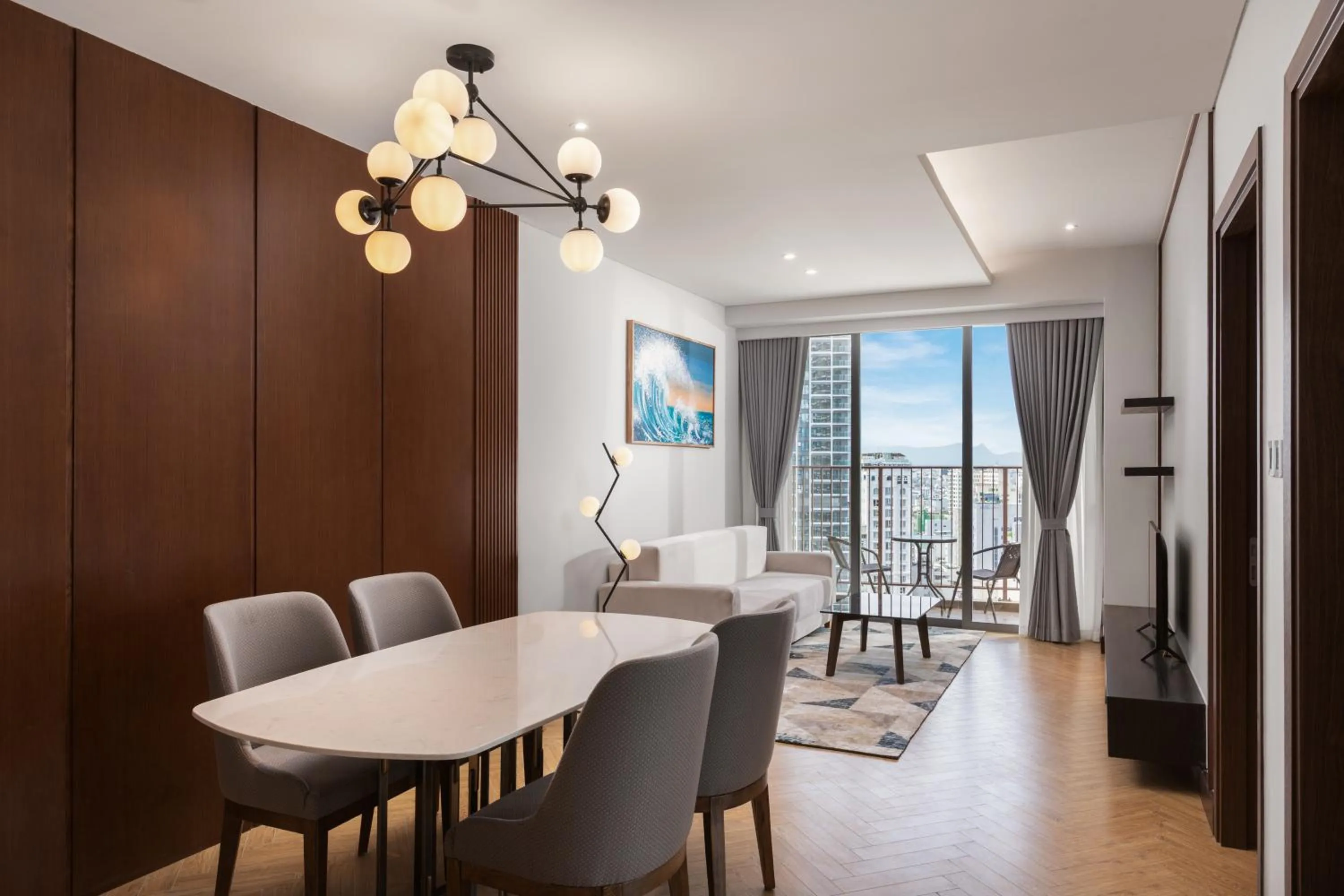 Living room in Wyndham Soleil Danang - Free Two ways Airport Transport