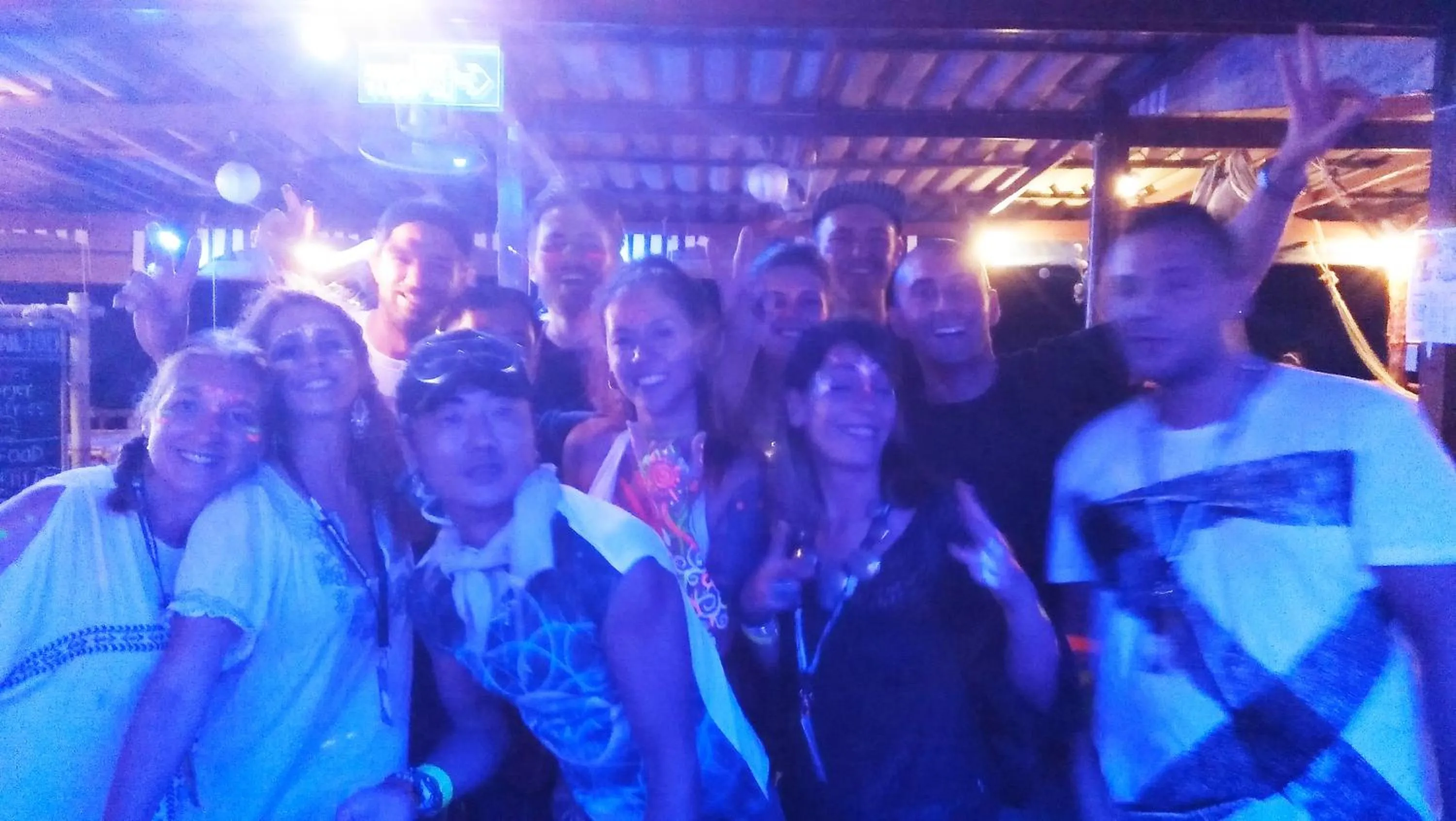 group of guests in Golden Beach Resort Koh Phangan