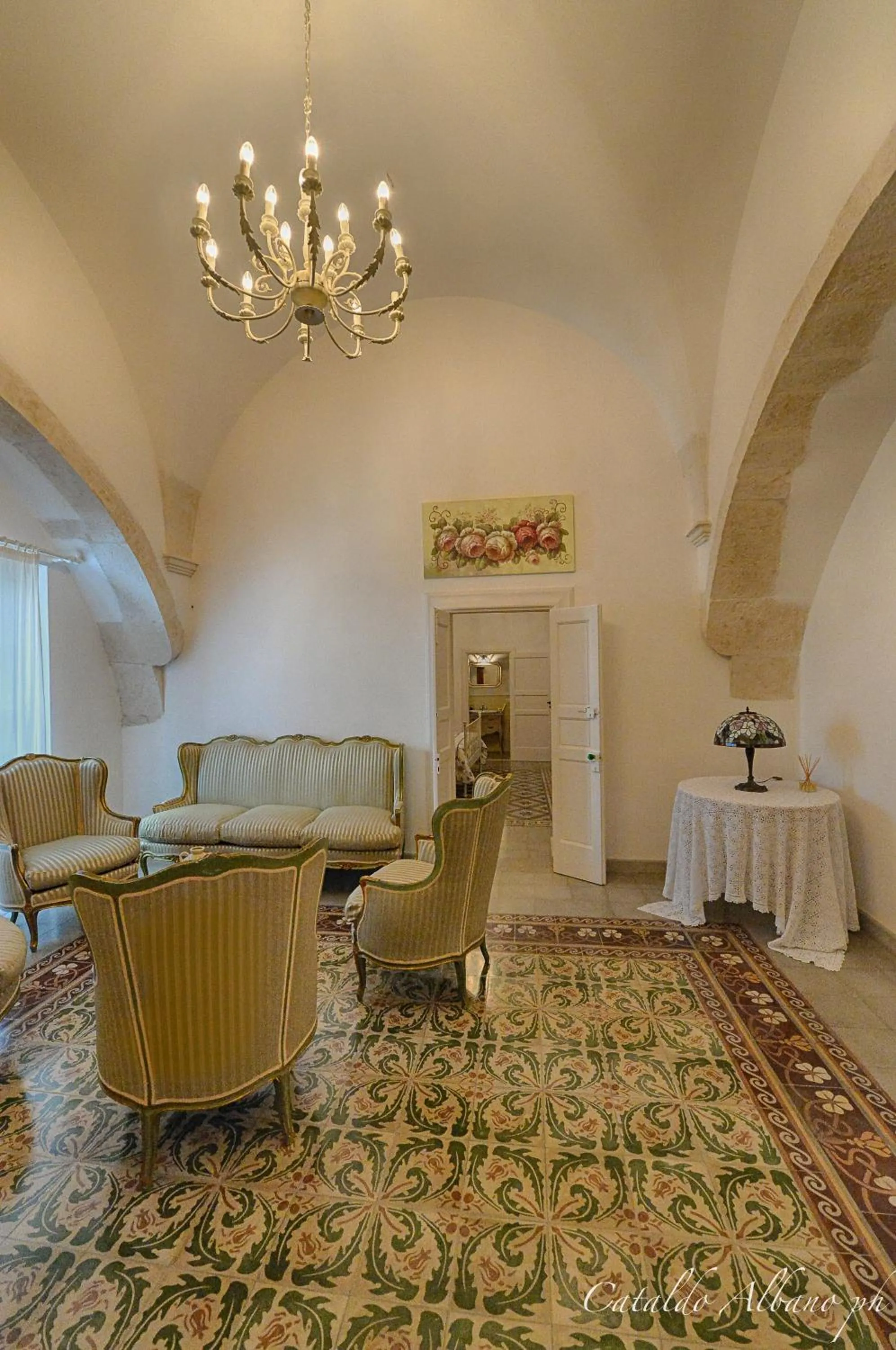 Seating area in Masseria Luco