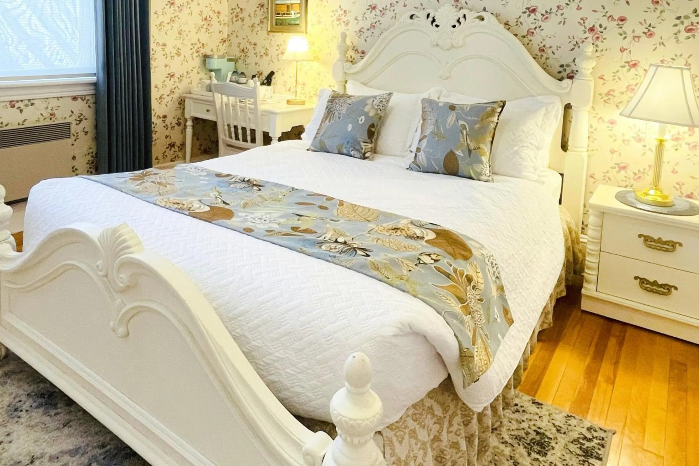 Bed in The Eden Hall Inn