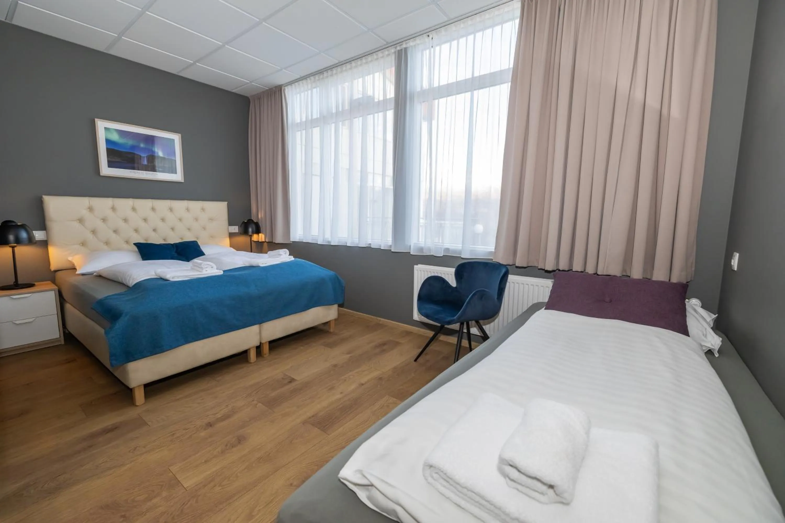 Bedroom, Bed in Hotel Kjarnalundur- Aurora Dream - Lodges and Rooms