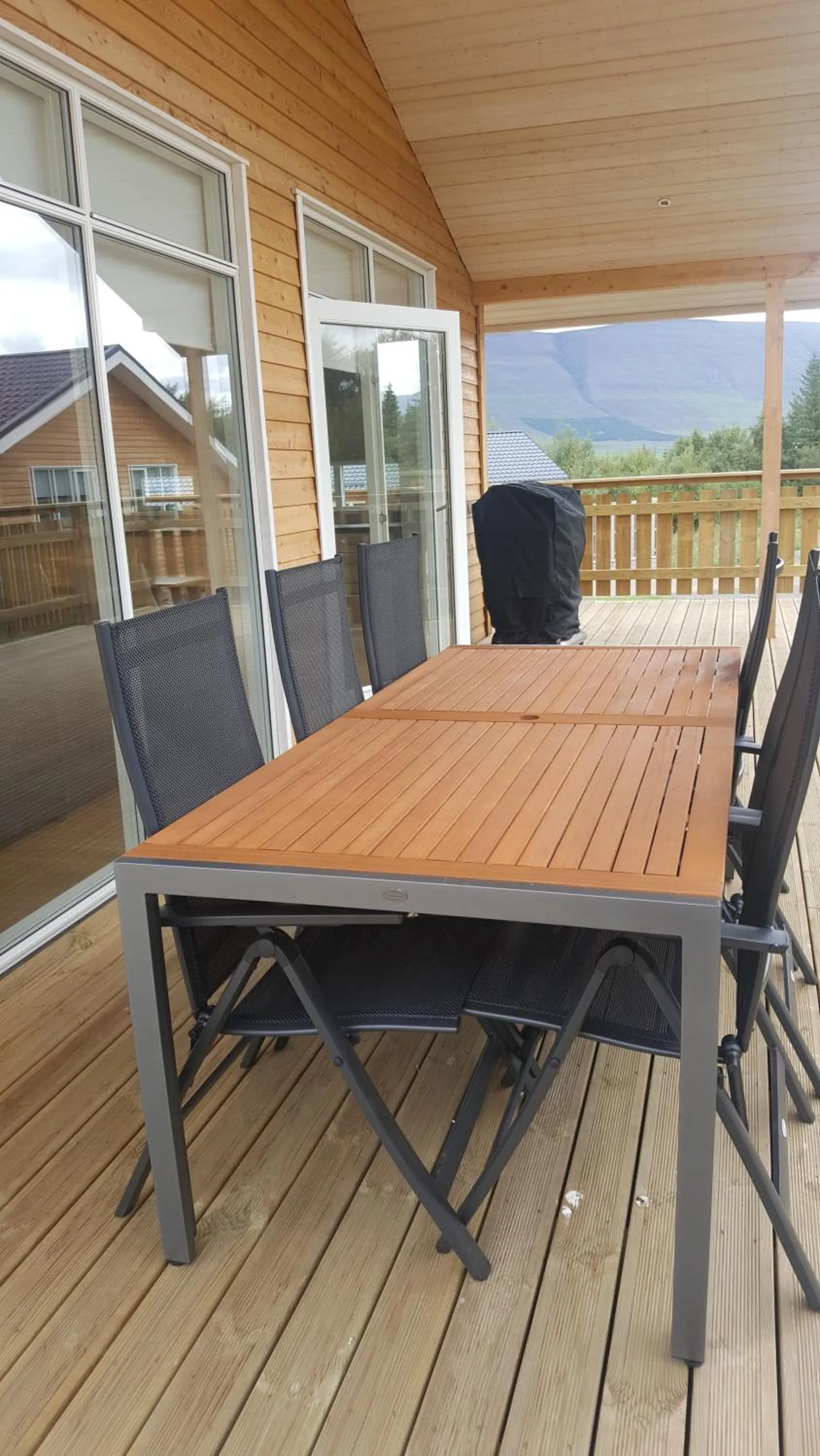 Balcony/Terrace in Hotel Kjarnalundur- Aurora Dream - Lodges and Rooms