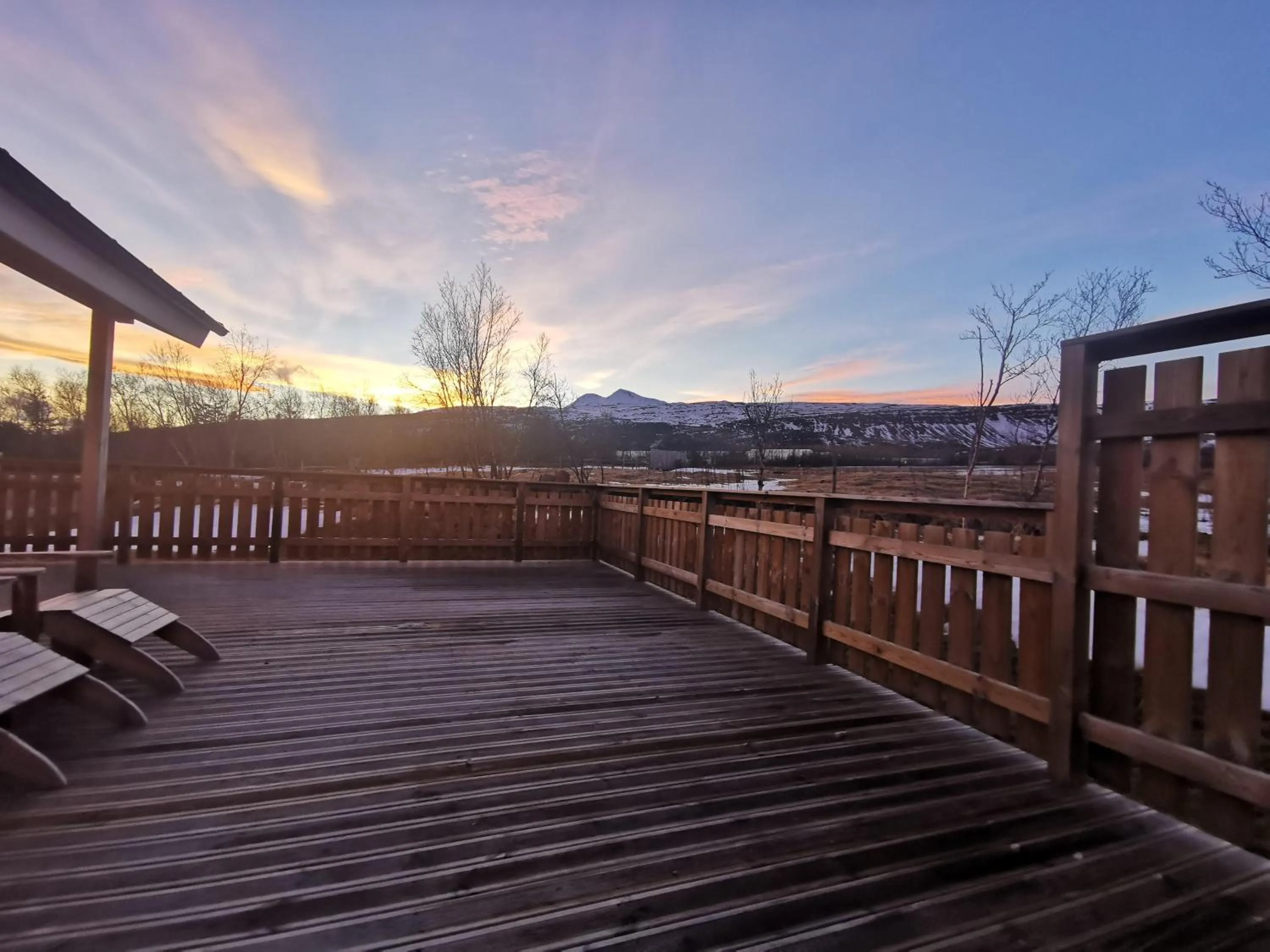 Balcony/Terrace in Hotel Kjarnalundur- Aurora Dream - Lodges and Rooms