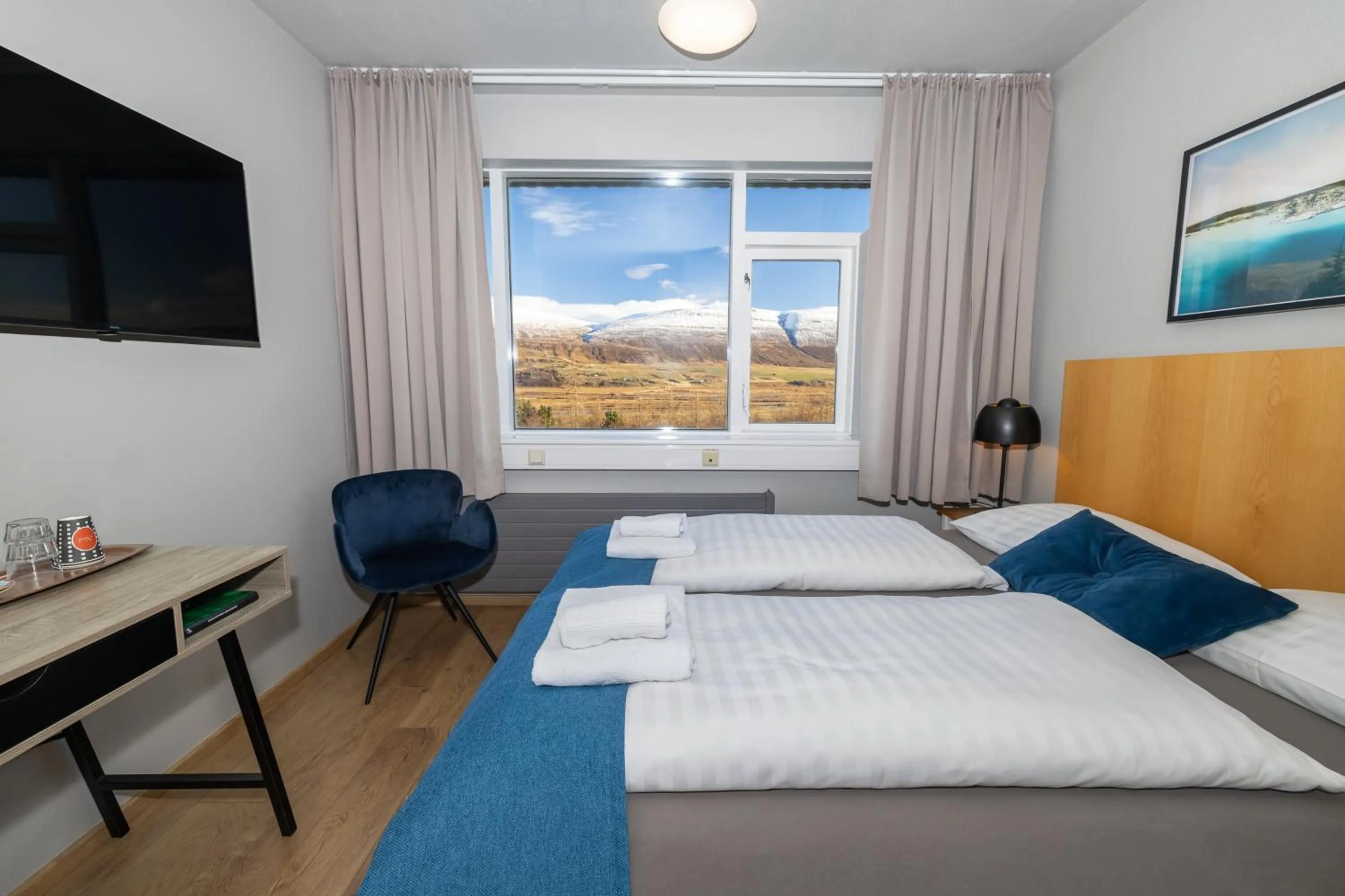 Bedroom, Bed in Hotel Kjarnalundur- Aurora Dream - Lodges and Rooms