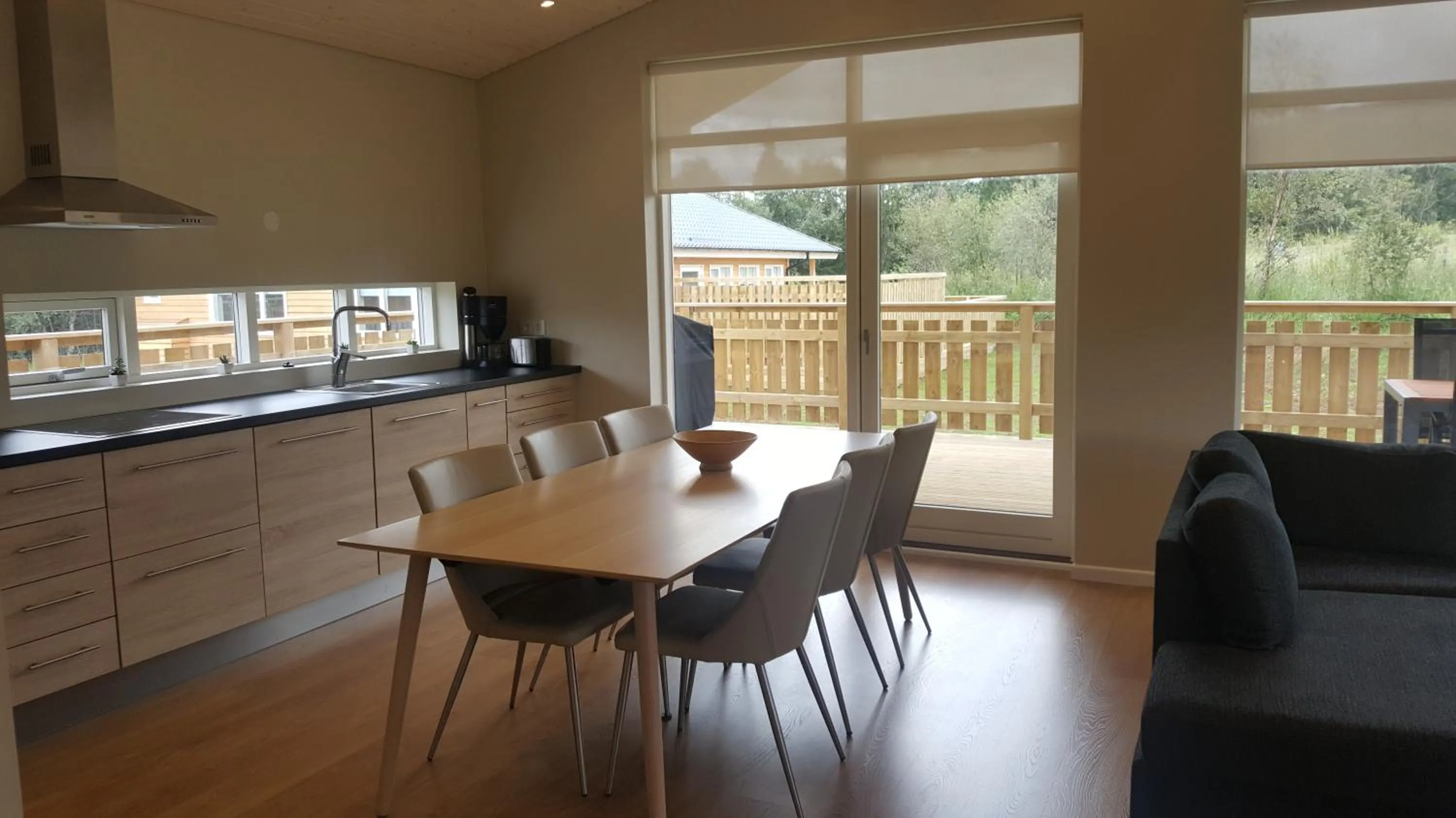 Kitchen or kitchenette in Hotel Kjarnalundur- Aurora Dream - Lodges and Rooms